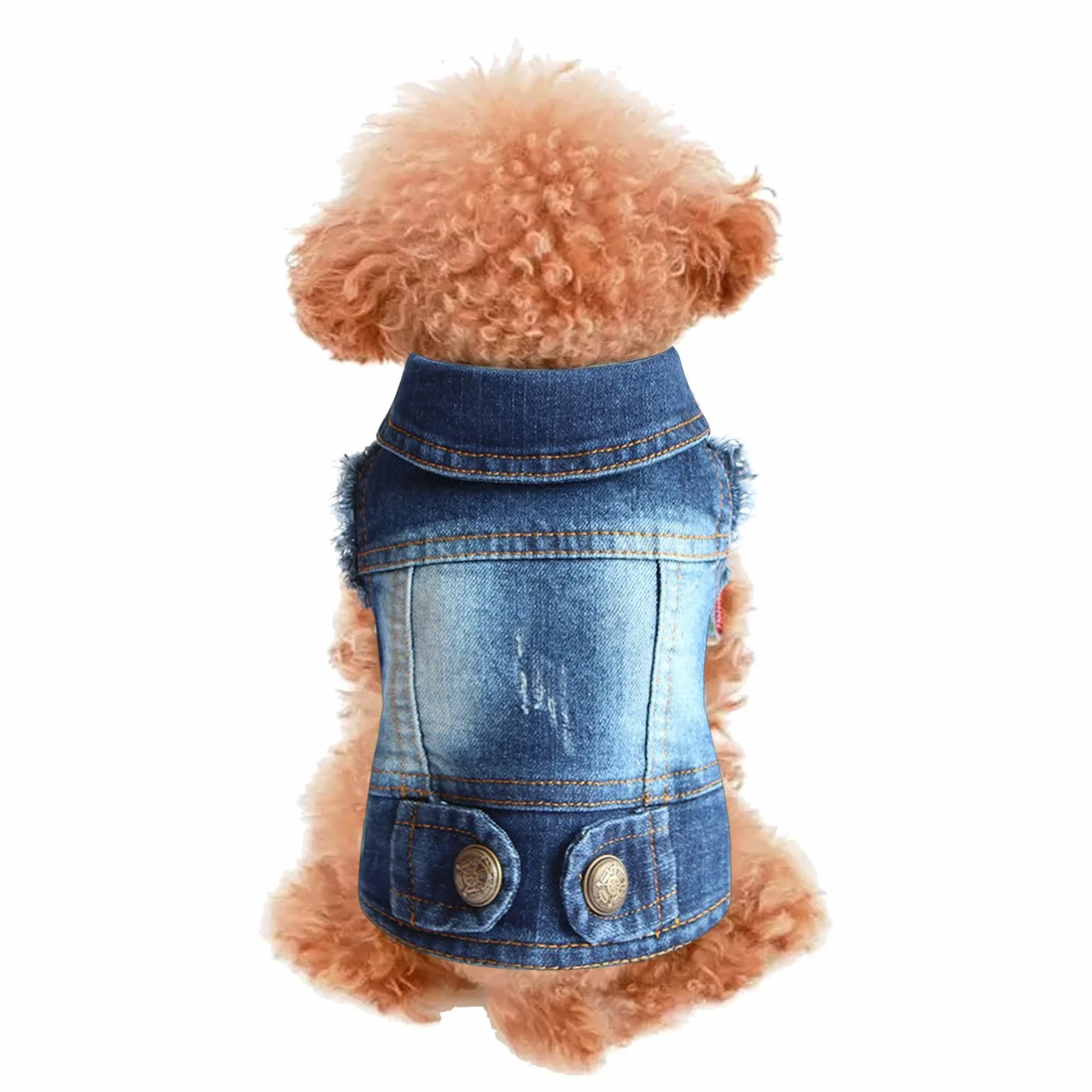 Giacca di Jeans per Cani e Gatti di Piccola e Media Taglia - Alla Moda, Traspirante per Animali Domestici, Barboncino Giocattolo