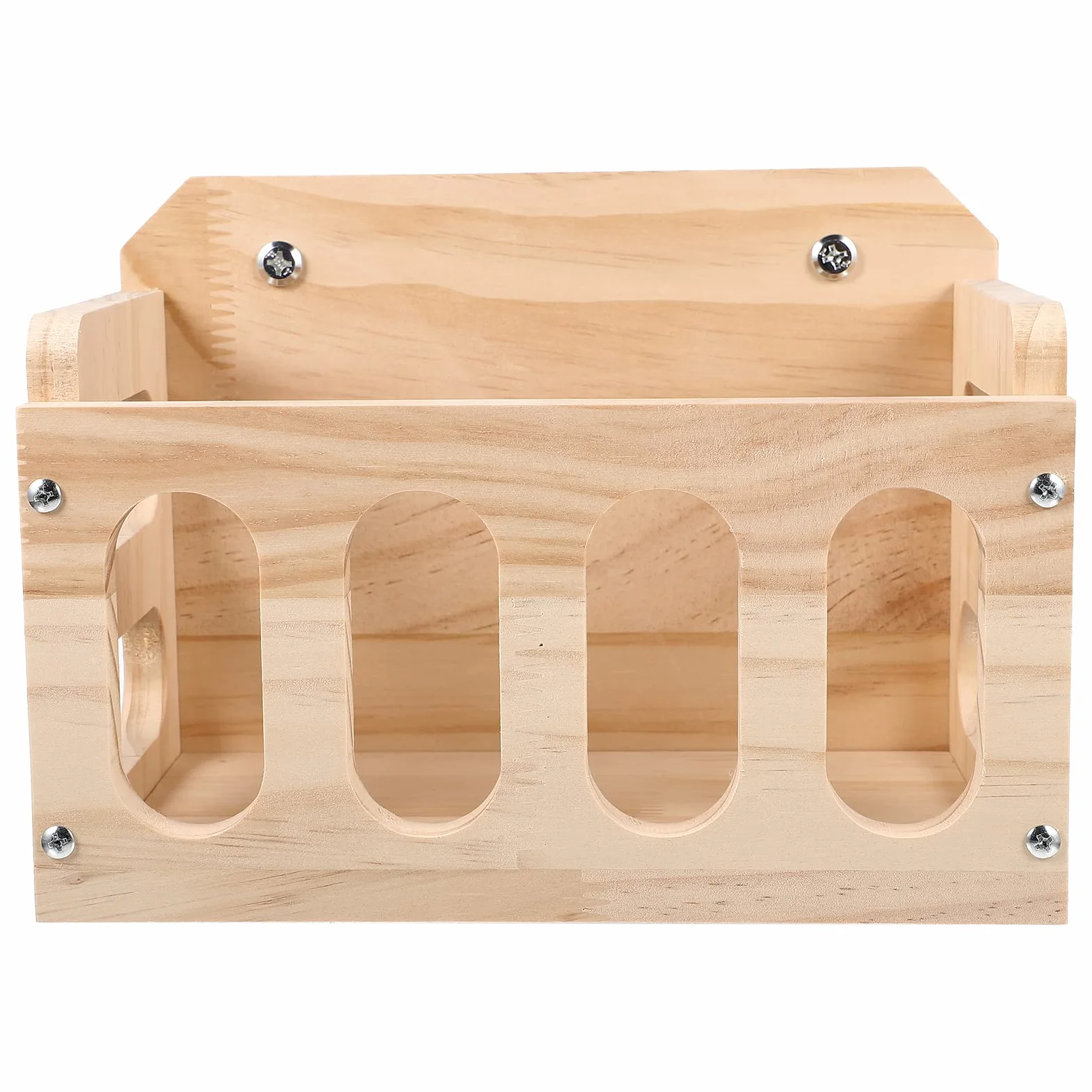 Mangiatoia per Coniglietti in Legno, Design Fisso per Gabbia | Contenitore di Fieno in Legno, Organizer Struttura Cava, per Porcellini D’india e Conigli