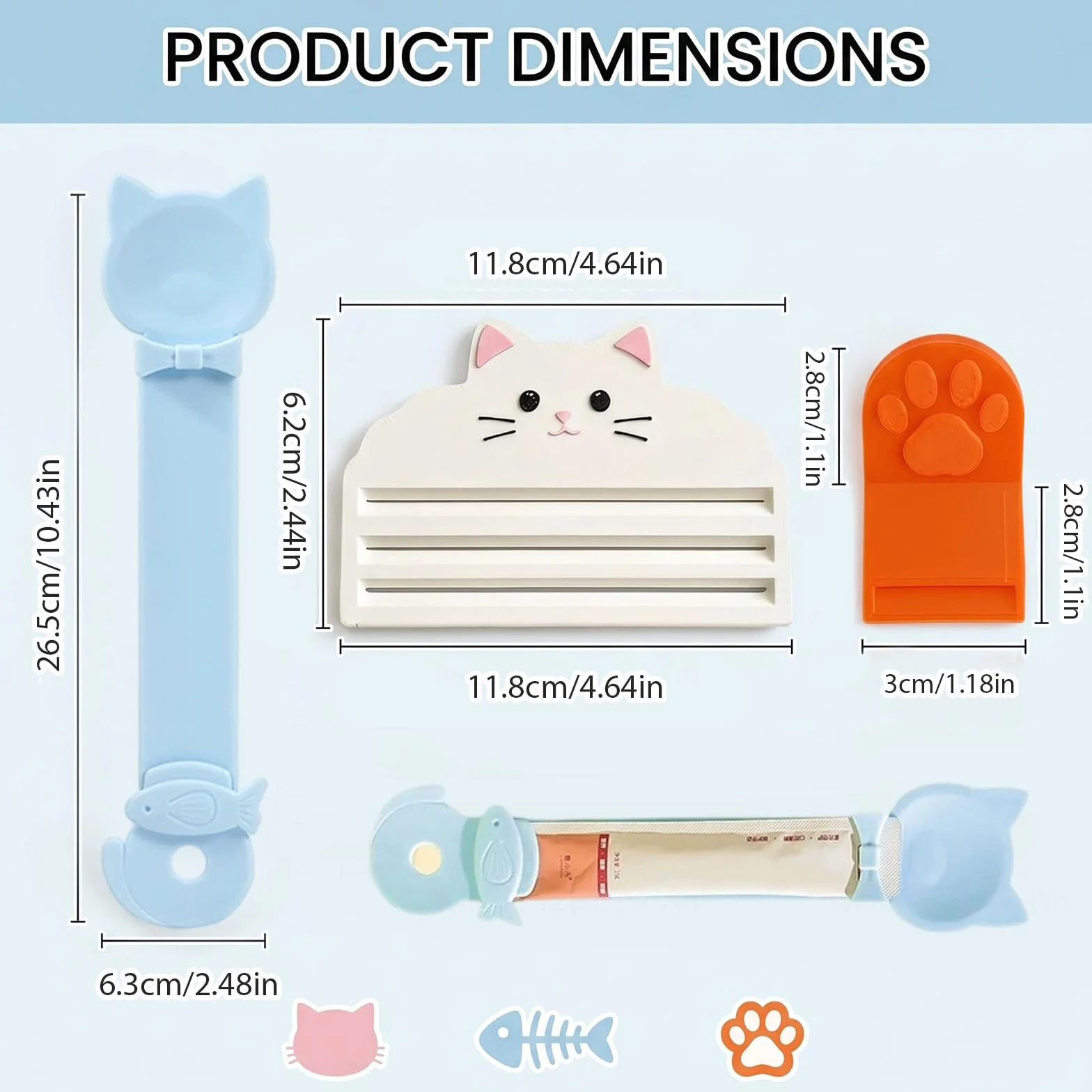Contenitore Crocchette Cane, Cucchiaio Multifunzionale per Cibo Gatti, Adatto a Cibo Umido, Snack Leccabili e Snack Liquidi, Riduce Sprechi Alimenti e Mantiene Le mani Pulite