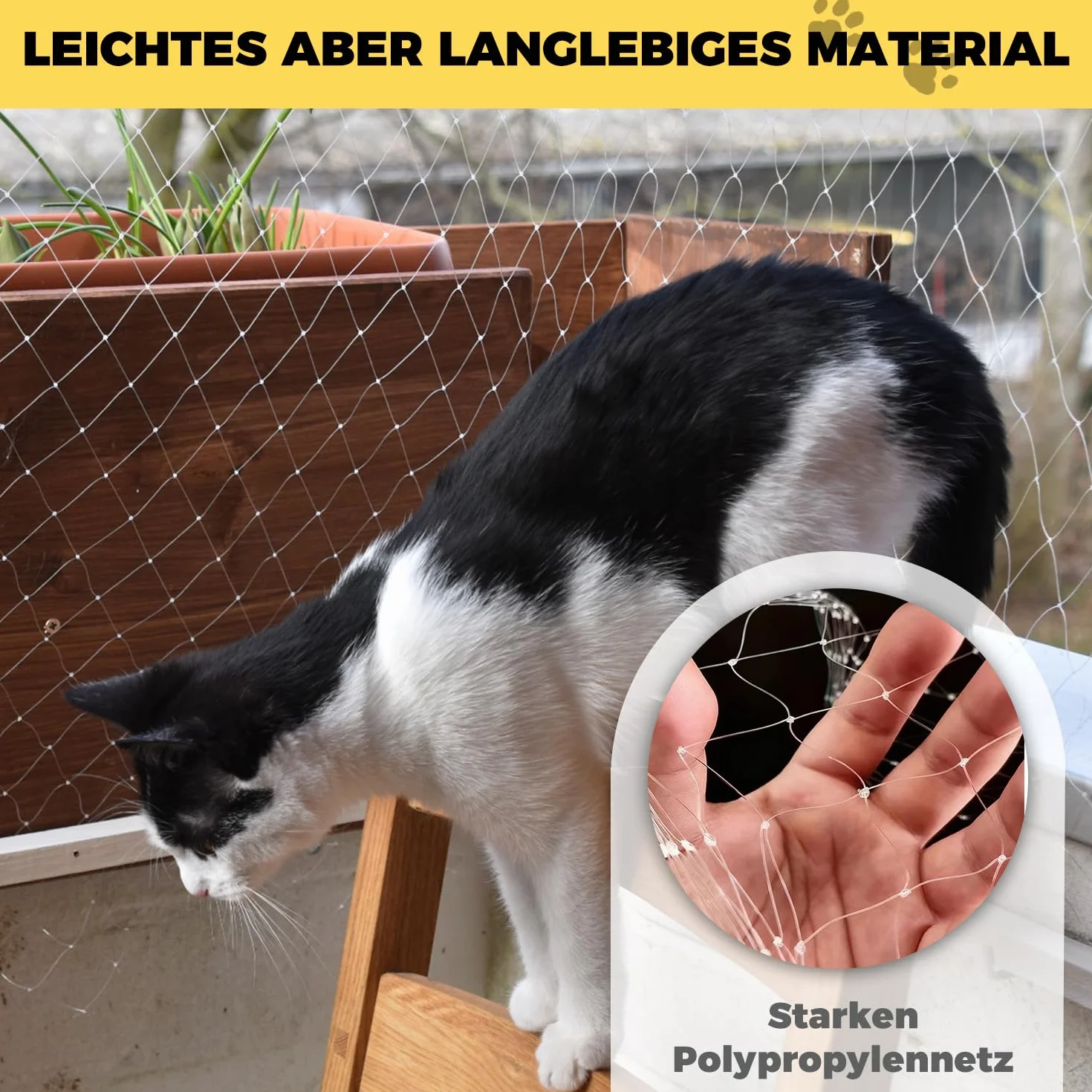 Rete Gatti Trasparente 5x 5m, Rete Anti Uccelli, Rete Anti piccioni, Rete per Gatti, per Tessitura Rete Gatto,Rete per Balcone Esterno,Rete Nylon, Rete da Giardino,Rete Trasparente per balconi