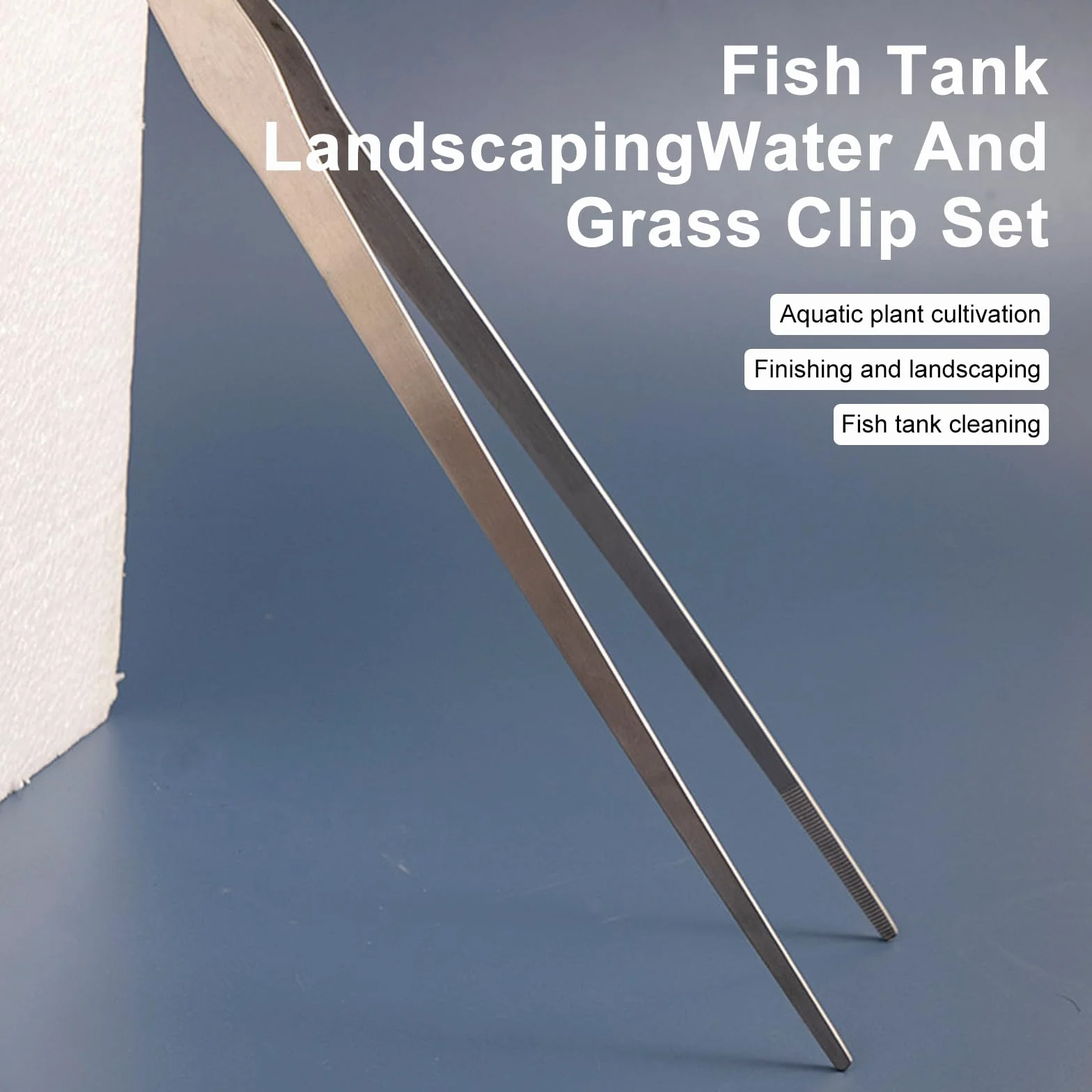 Ncheli 3 in 1 Set di Attrezzi per Acquario, Acquario in Acciaio Inox Kit Pinzette Spatola Accessori Acquario per L'acquario Landscaping e Piante Acquatiche