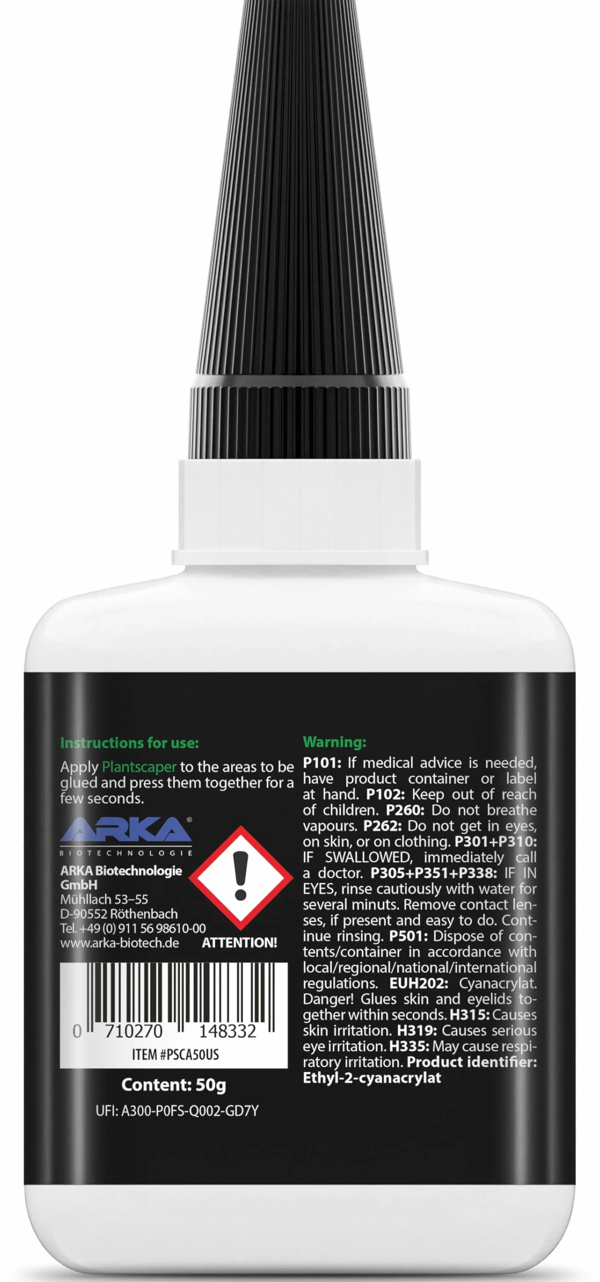 Colla piante acquario 50 g gel – ARKA Plantscaper – per muschi, radici, rocce e decorazioni – non cola, aderisce subito – sicura per gamberetti e piante – per aquascaping dolce – uso professionale