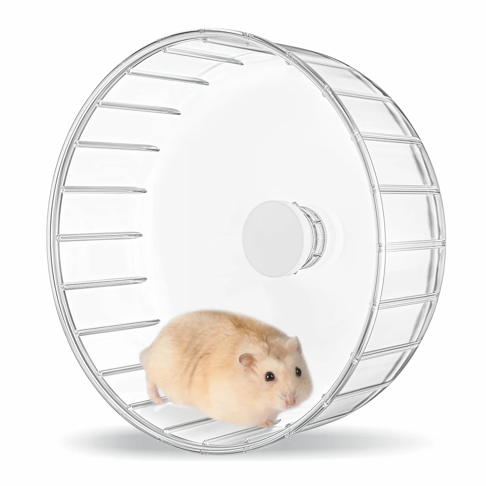 BUCATSTATE Ruota Criceto, 17cm Super Silenziosa Ruota da Corsa Trasparente per Criceti Piccoli Animali Domestici Criceto Gerbil