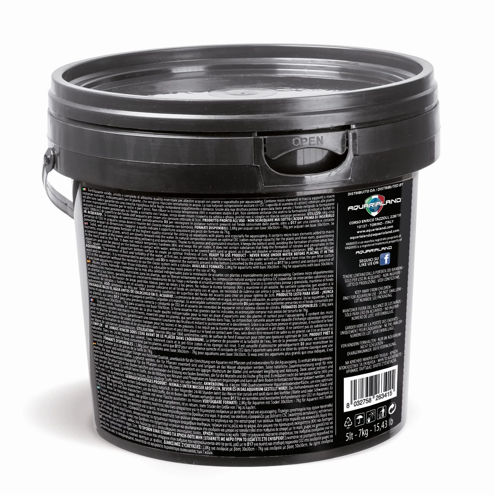 Haquoss Amazon Base Sabbia Acquario, 5lt/7Kg