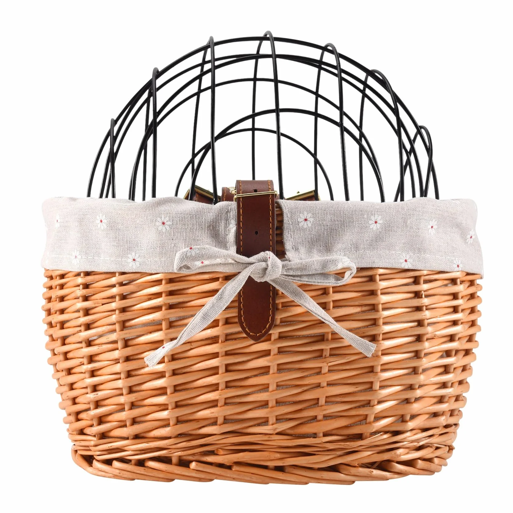 Nagoyuki Gatto Cane Bicicletta Anteriore Manubrio Cestino Animali Domestici Tessuto Mano Wicker Bici Da Strada Cestino Pet Gatto Cane Del