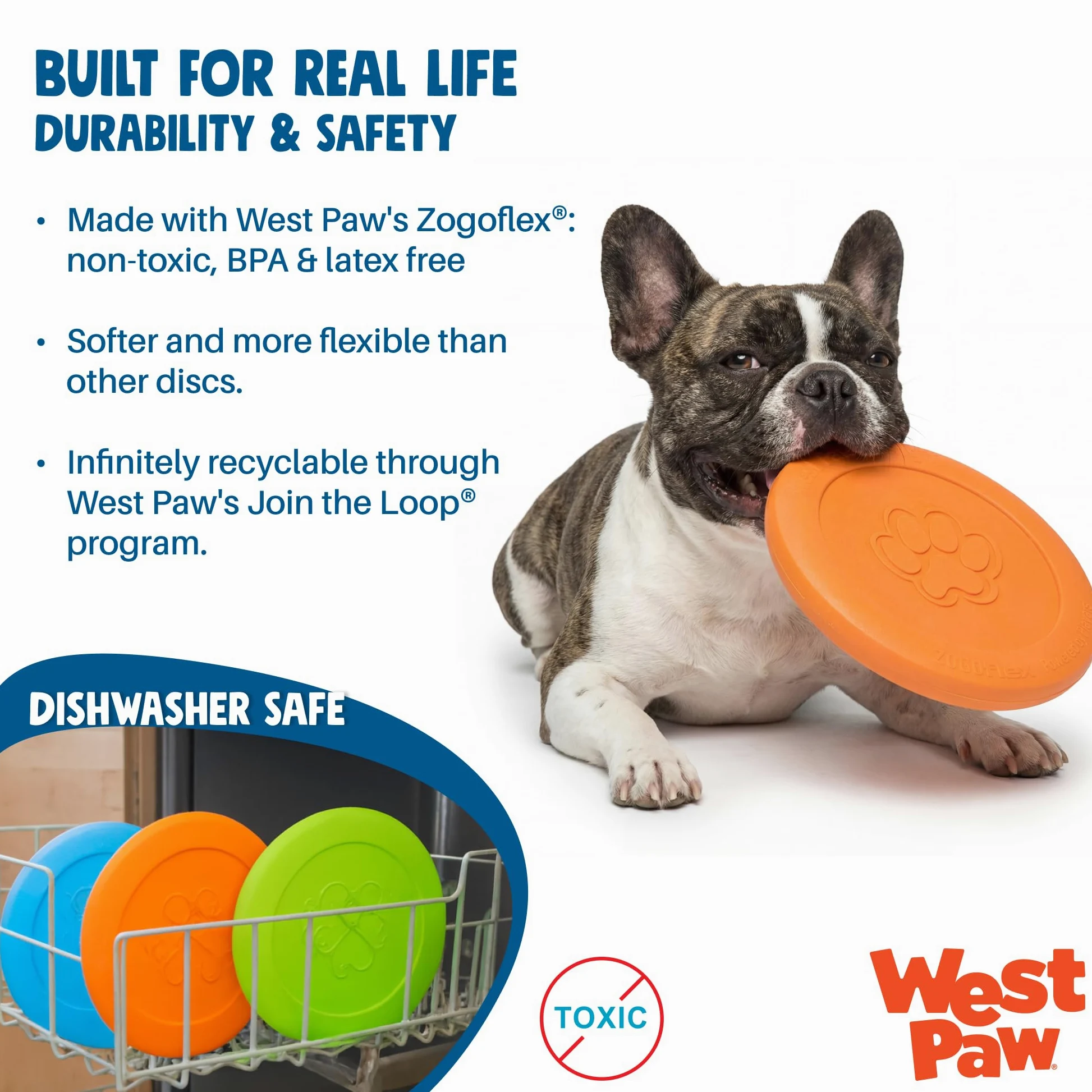 Zogoflex Ovest Zampa Design Toy Dog Zisc