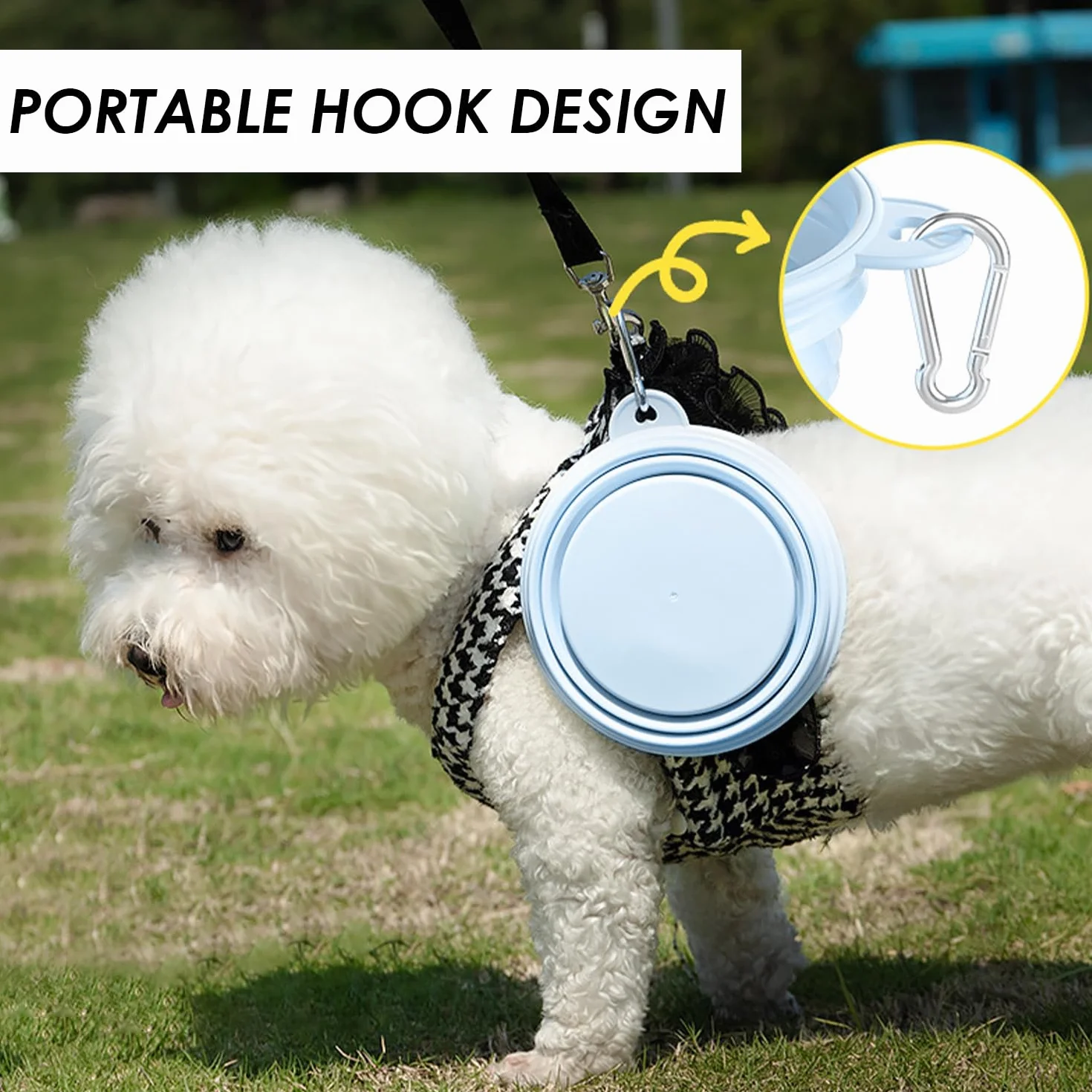 Borsa per Snack Portatile da 3 Pezzi per Animali Domestici E Ciotola per Bere Pieghevole da 1 Pezzo, Borsa per L'Addestramento del Cane, Forniture per Animali Domestici.
