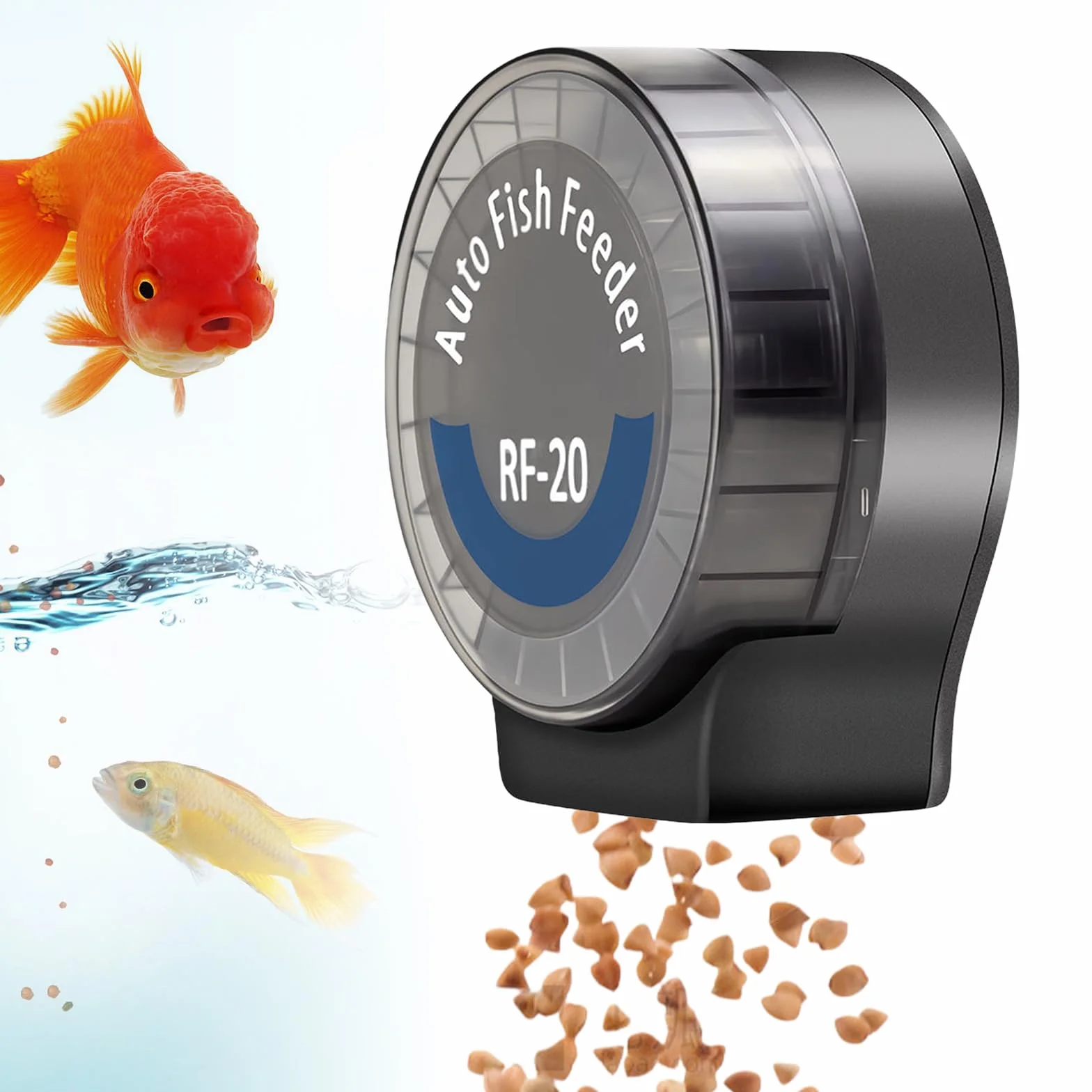 Mangiatoia automatica per acquario 108 ml con timer regolabile funzionamento a batteria