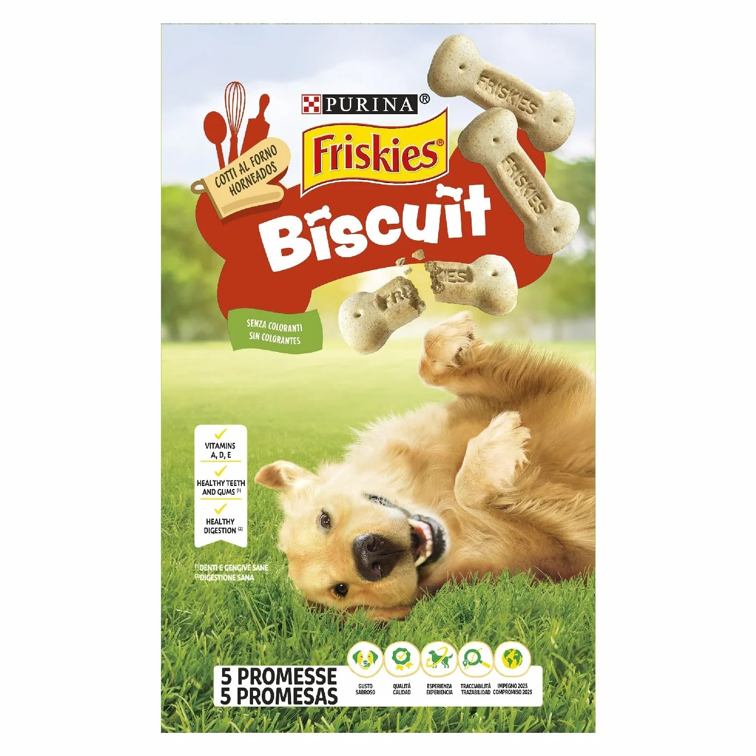 PURINA FRISKIES Biscuit Snack per Cani Adulti Biscotti con 6 Confezioni da 650g