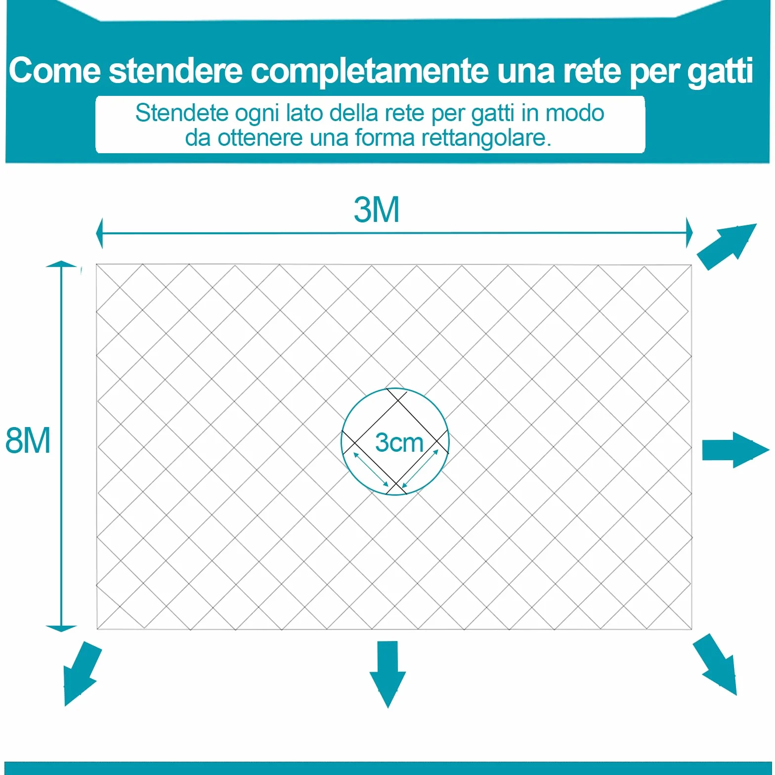 Rete Protezione per Gatti Balcone, Rete per Gatto Senza Trapano Rete Trasparente Protettiva per Terrazzo Gatti per Balconi, Finestre (8x3m)