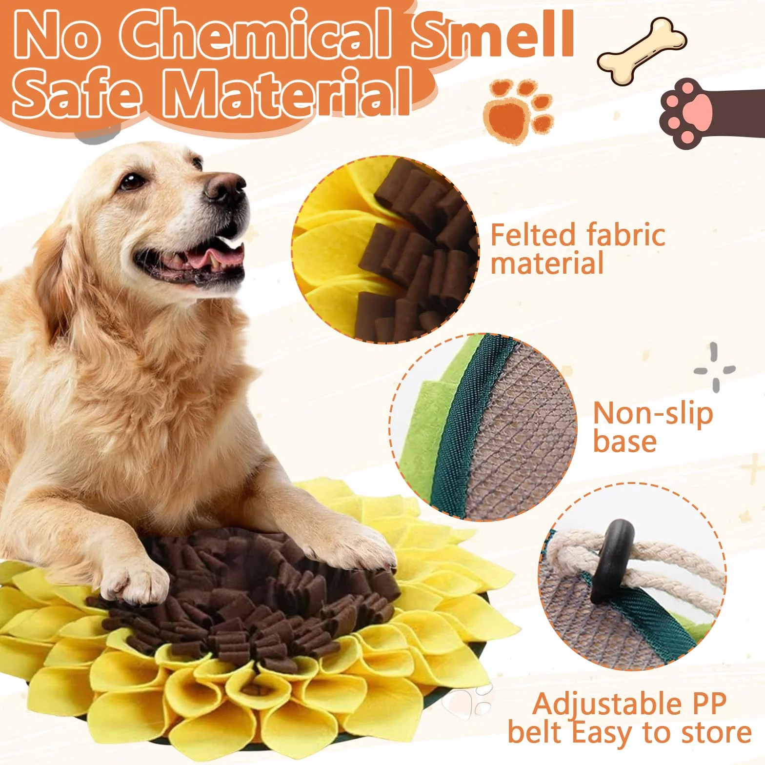 Tappeto Olfattivo Cane,Tappeto Sensoriale Cane,Snuffle Mat Per Cani,Per L'allenamento Cognitivo E Olfattivo,Alimentazione Lenta E Riduzione Dello Stress,Contiene 1X Dentizione Cani