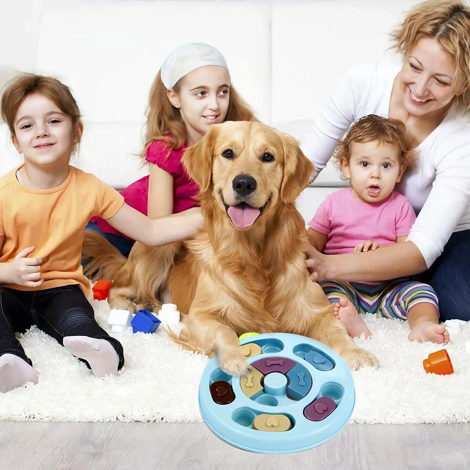 Gioco Interattivo per Cani,Giochi Educativi per Cani,Giochi Interattivi per Canis,Treat Dispenser Giocattolo Interattivo per l'allenamento del QI e I'arricchimento Mentale, Per Premi,Addestram
