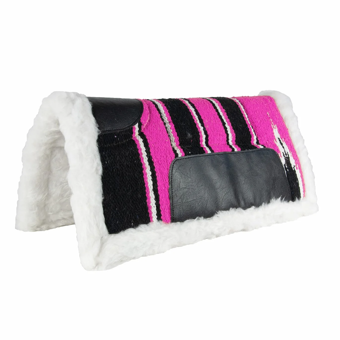 Brama West Westernpad Nikan – con bordo in pelliccia sintetica assorbente – nero/rosa – dimensioni 80 x 80 cm