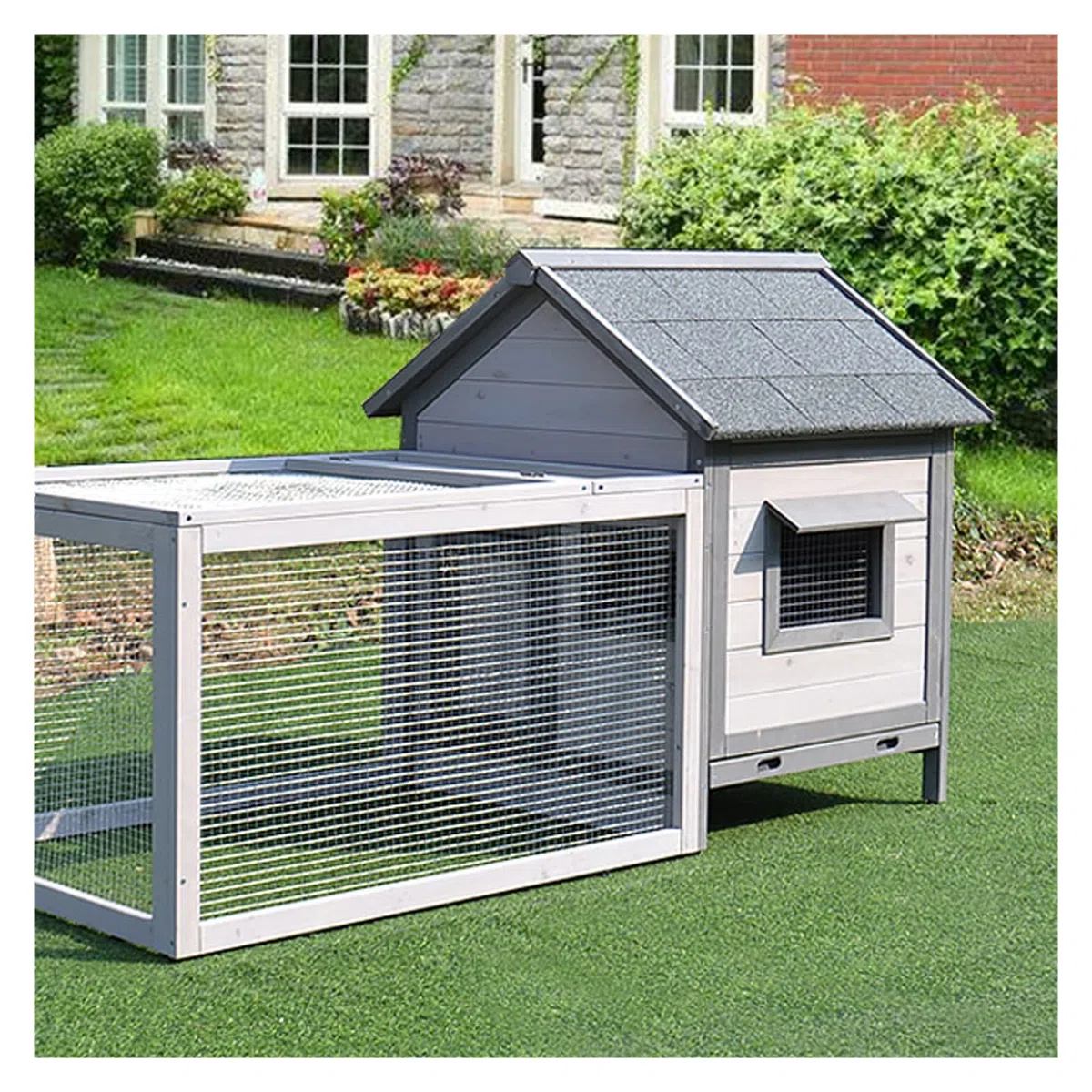 LOWLIU Casa del Gatto Gabbia di Coniglio Nido di Coniglio casa Tenda canile Gabbia for Gatti Gabbia for Uccelli Anti Villa Nido di Pollo for Uso Interno ed Esterno Gabbia per Gatti