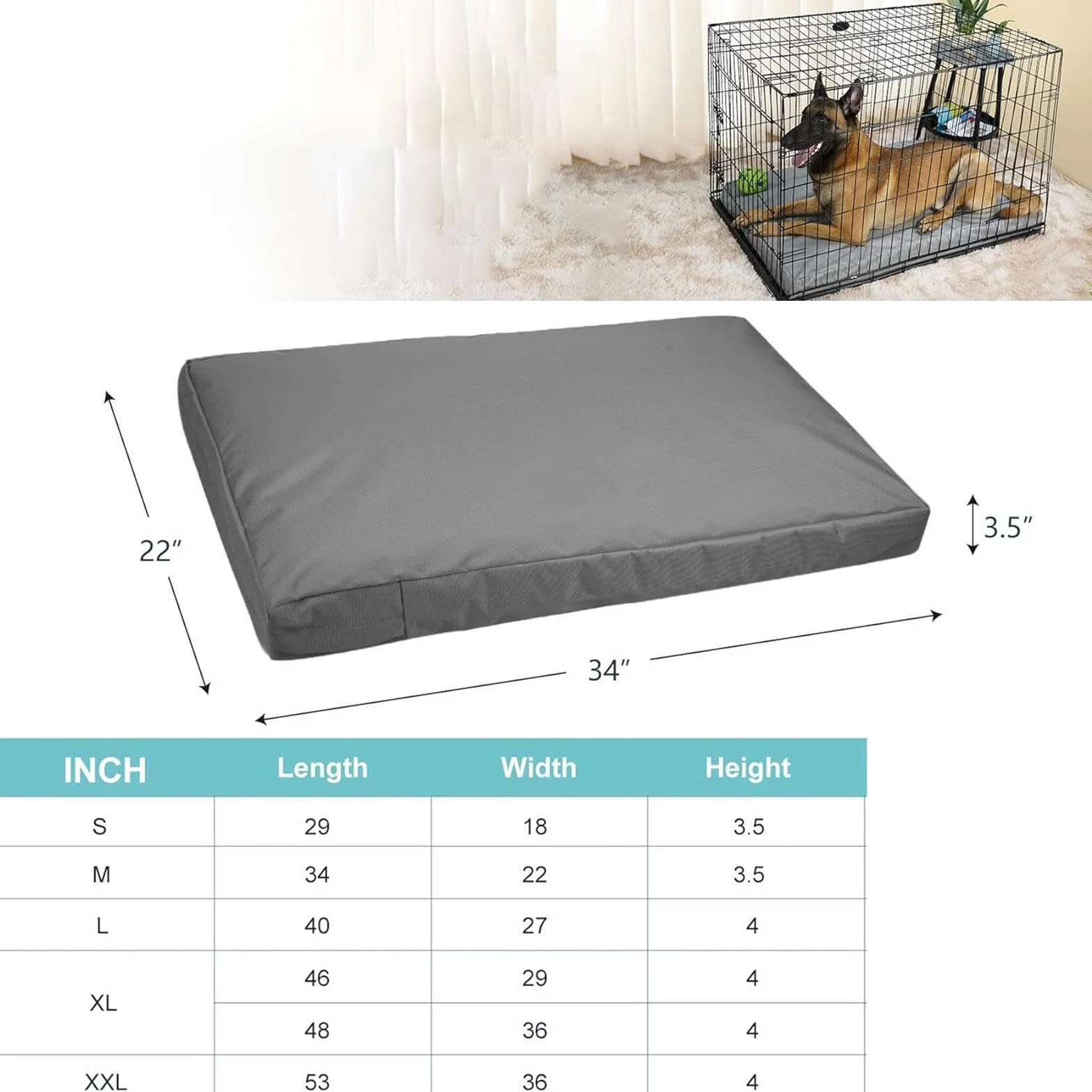 Lenzuolo di Ricambio per Fodera per Cuccia per Cani, Protezione Lavabile, Fodera per Cuccia per Cani per Esterni, Campeggio, Interni, Picnic, 76 Cm X 51 Cm X 10