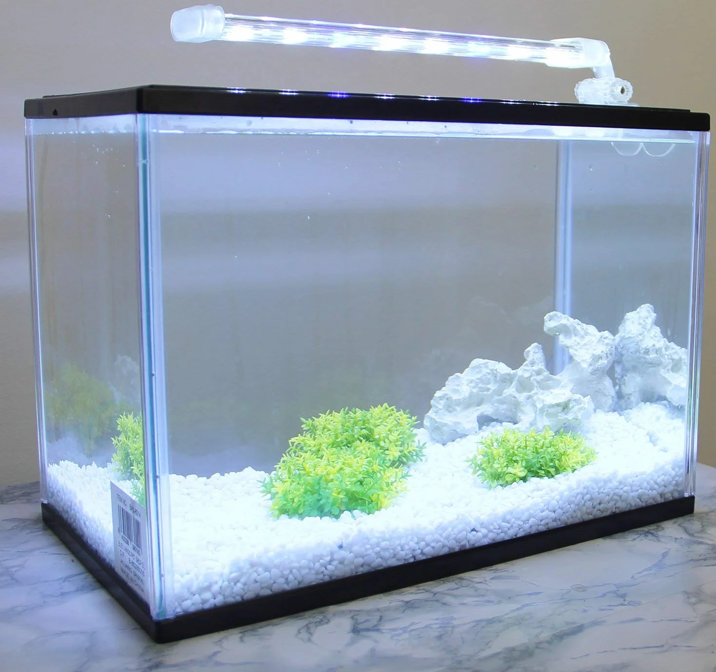 BPS - Lampada da acquario a LED, illuminazione per piante, luce bianca e blu, 2 modelli da 4 W/8 W (12 W: 400 x 40 mm) BPS-6169