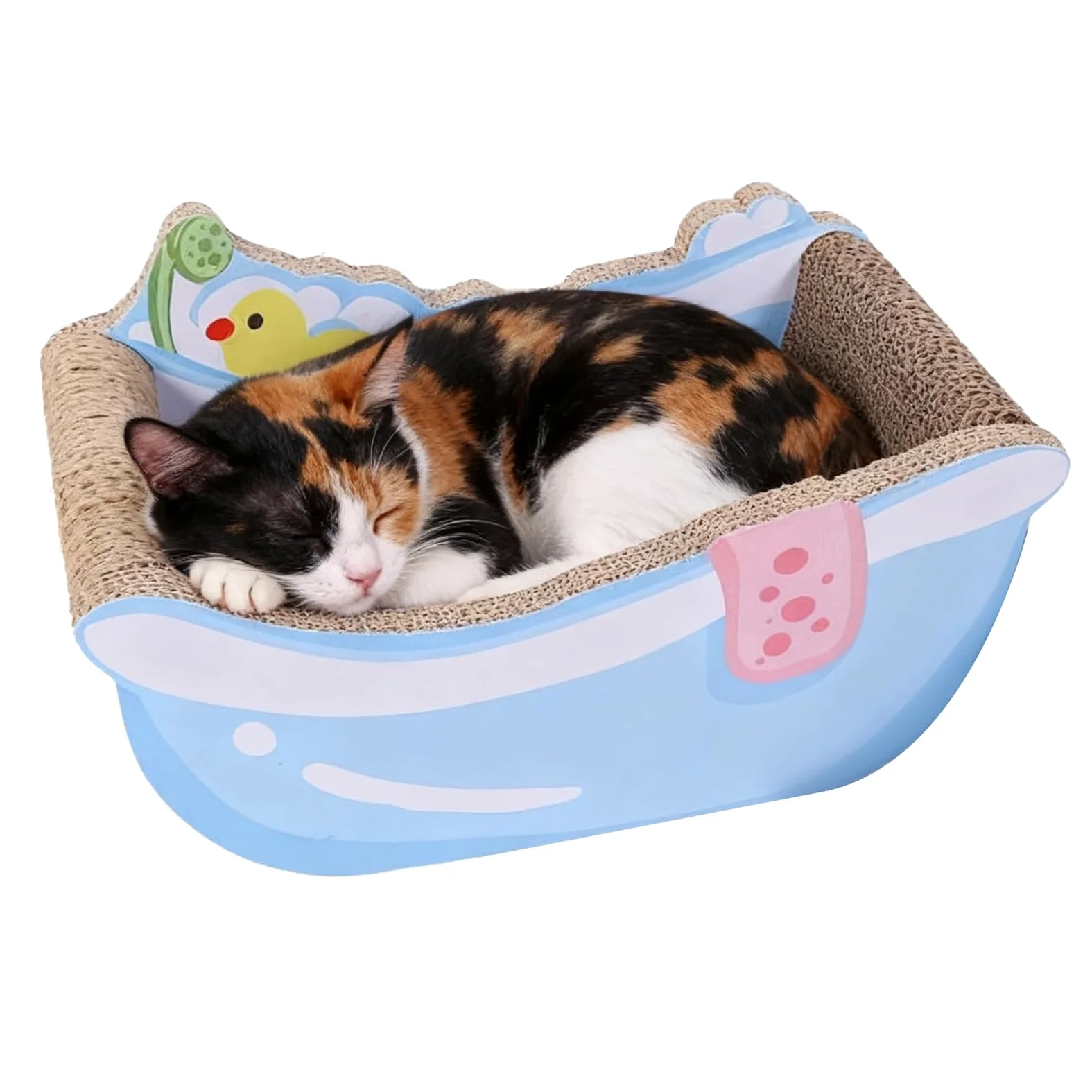 Cuccia Per Gatti Piccola Rilassante in Cartone Ondulato | Cuccia Calmante A Forma Di Vasca Da Bagno Per Animali Domestici Calmante Sonno Interno Decorazione Casa Soggiorno Balcone