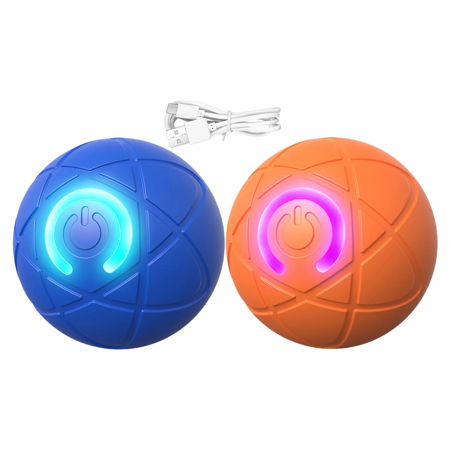 2 Pallina Cane Che Si Muove Da Sola - Ricaricabile Palla Per Cani Elettrica, Giocattolo Interattivo Con Palla Per Cani, Shaky Ball Ricaricabile USB Con Luce LED PerCani Di Piccola/media/grande Taglia