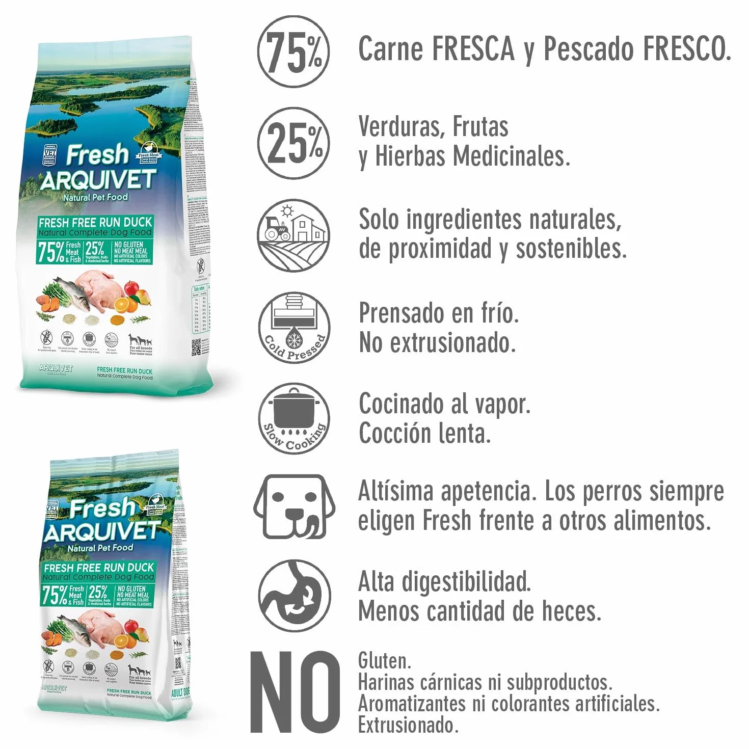Arquivet Fresh Free Run Duck 10 Kg Cibo umido per anatre in esecuzione libera
