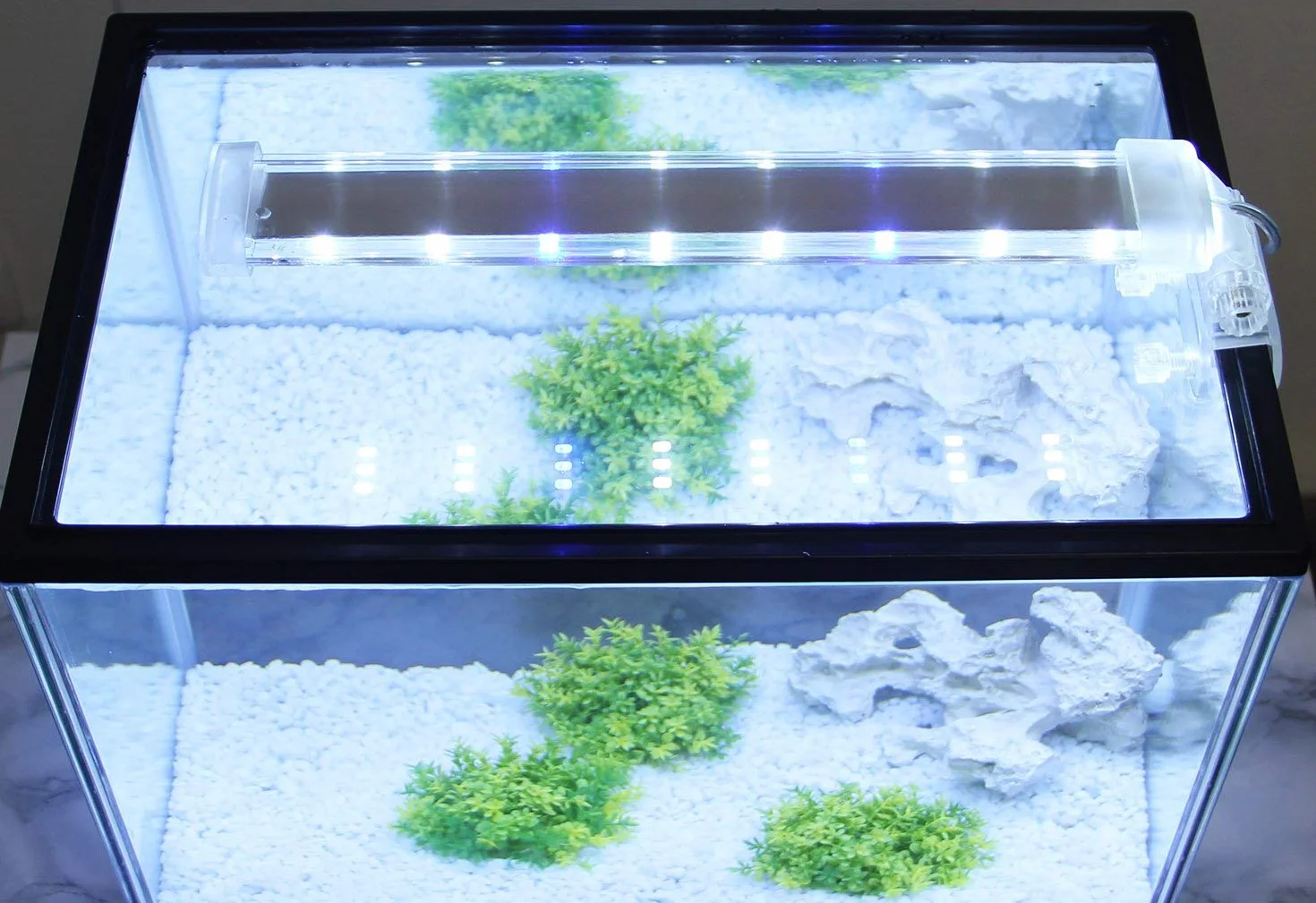 BPS - Lampada da acquario a LED, illuminazione per piante, luce bianca e blu, 2 modelli da 4 W/8 W (12 W: 400 x 40 mm) BPS-6169