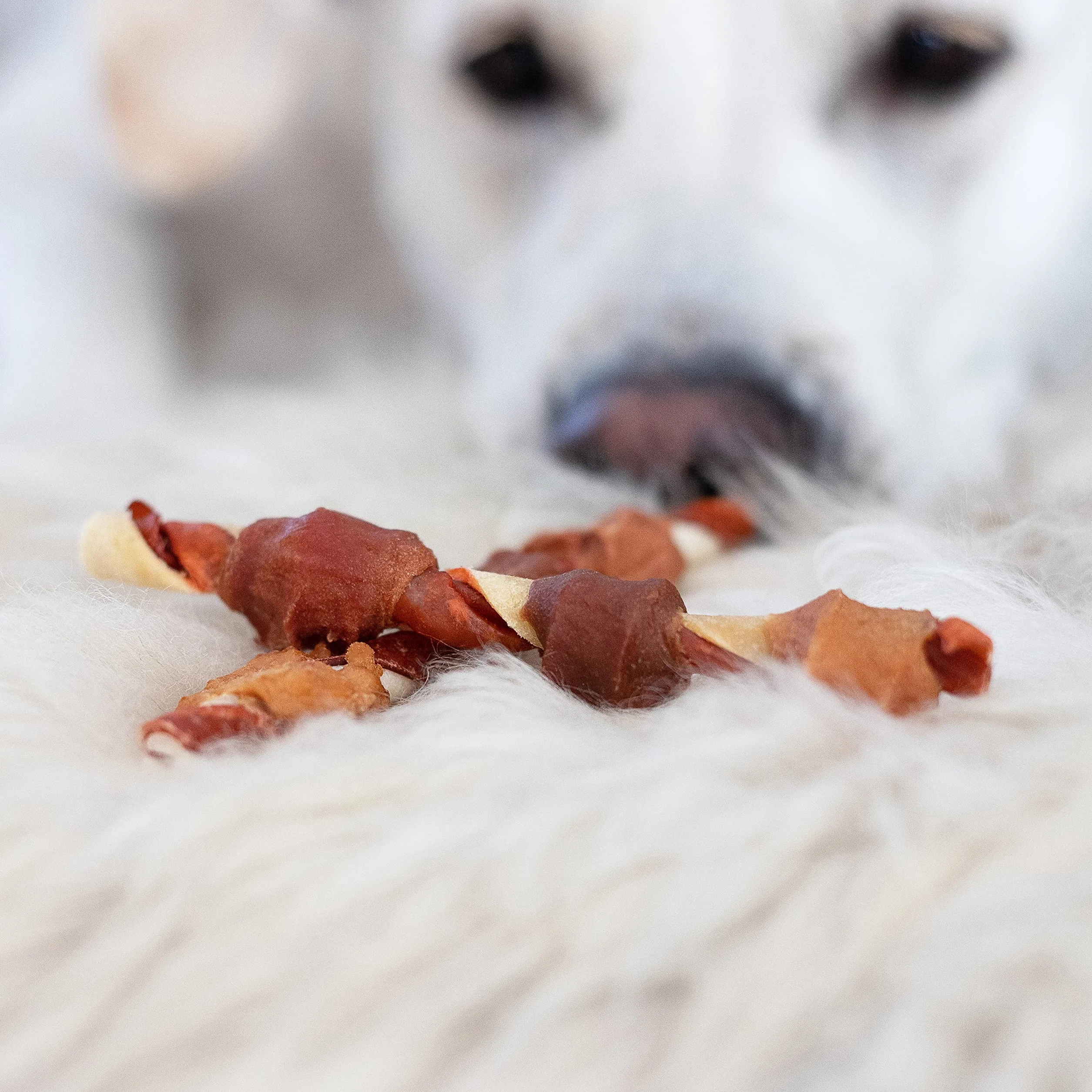 8in1 Triple Flavour Skewers Bastoncini da masticare per cani - Snack da masticare con carne extra, confezione da 113 g (ca. 6 pezzi)