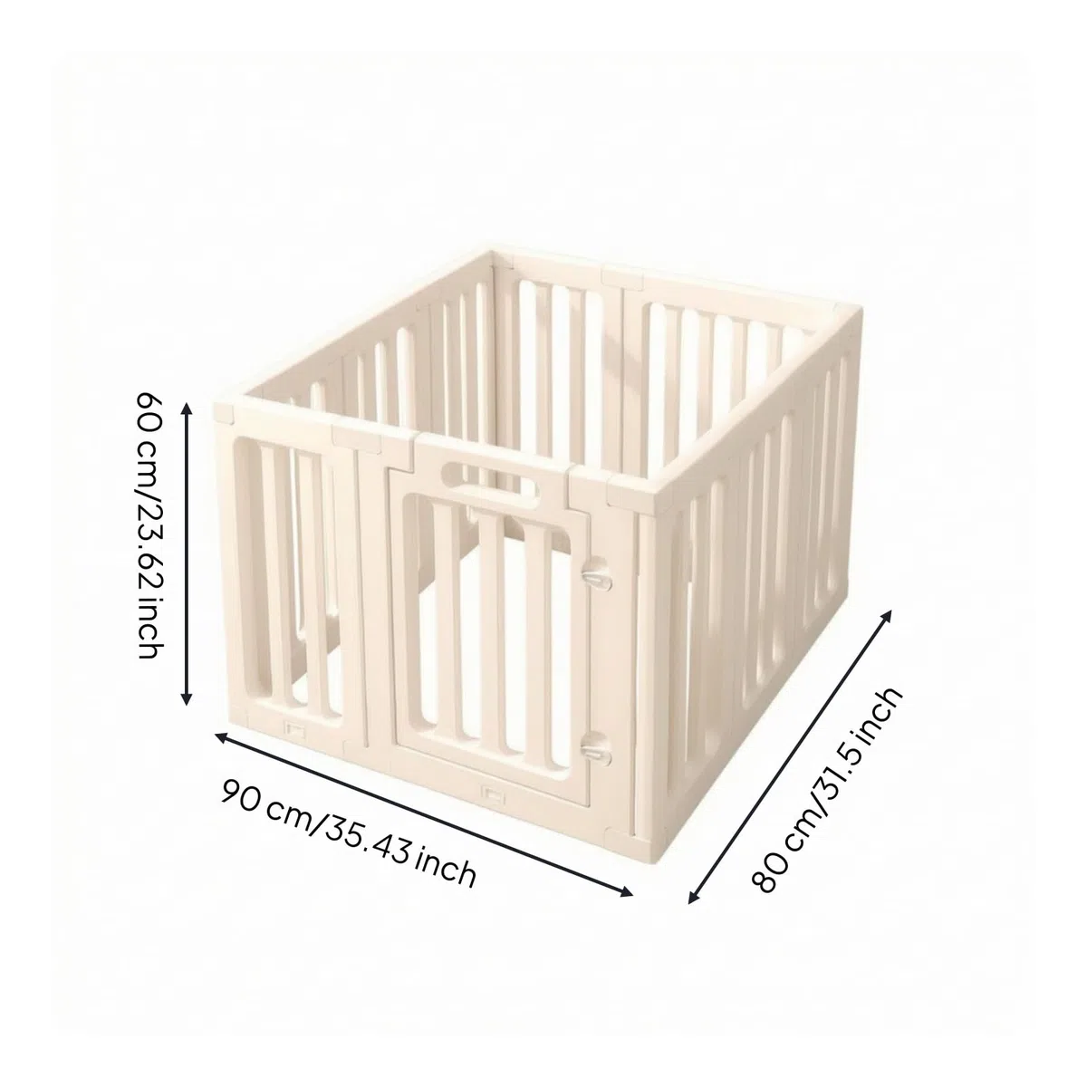Recinzione con Porta da Interno Box con Pannelli Resistente Gabbia per Cani, Appartamento, 80 90cm, style to 3
