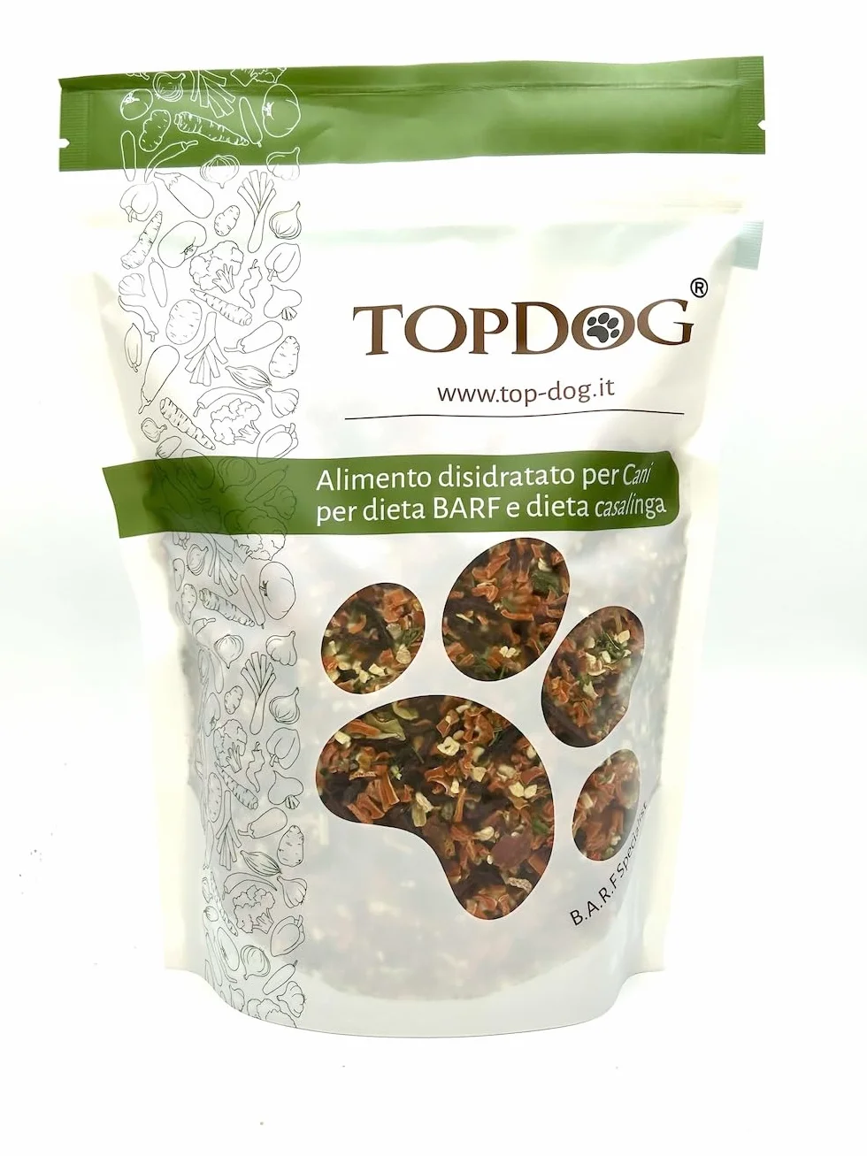 Mix di Verdure Disidratate per Cani TOPDOG® – Alimento Complementare per Dieta BARF e Casalinga