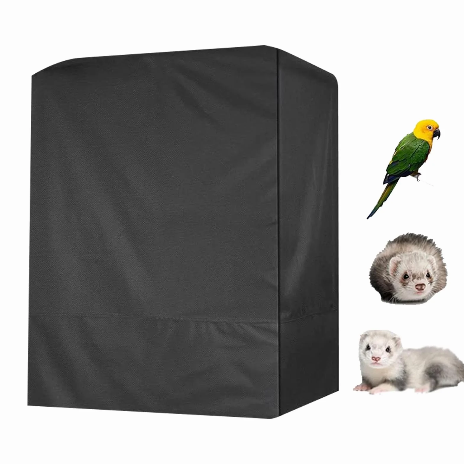 Copertura per gabbia per animali domestici, copertura impermeabile in tessuto Oxford per gabbie per uccelli, copertura notturna protettiva regolabile con design a due manici, forniture per