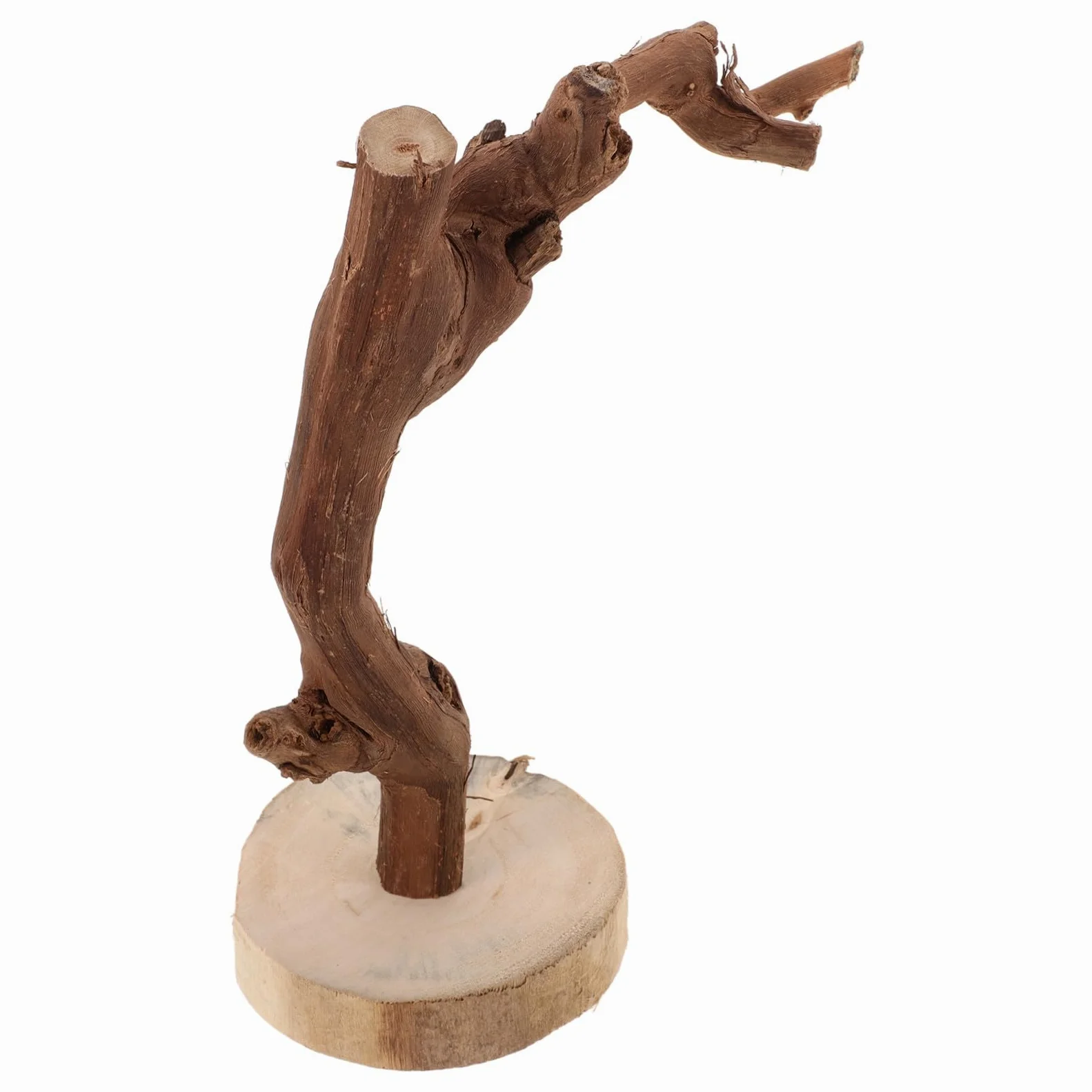 Posatoio per Pappagalli con Base, Supporto in Legno per Uccelli | Struttura Multifunzione, Presa Sicura Antiscivolo, per Interazione e Gioco Stile Casuale