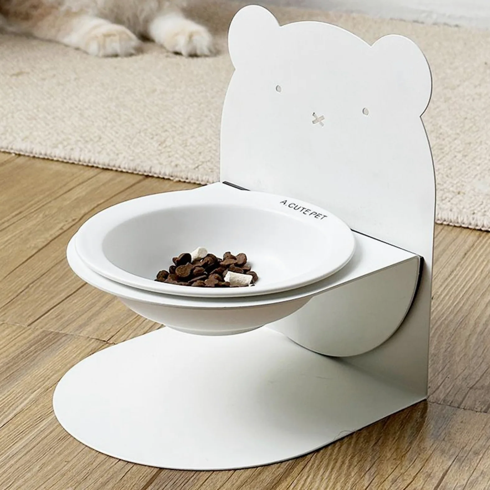 Mangiatoia per alimenti più lenta – Piatto inclinato in ceramica a prova di fuoriuscite per mangiare sano, prevenendo mangiare velocemente e soffocare con design anti-trabocco, per razze piccole