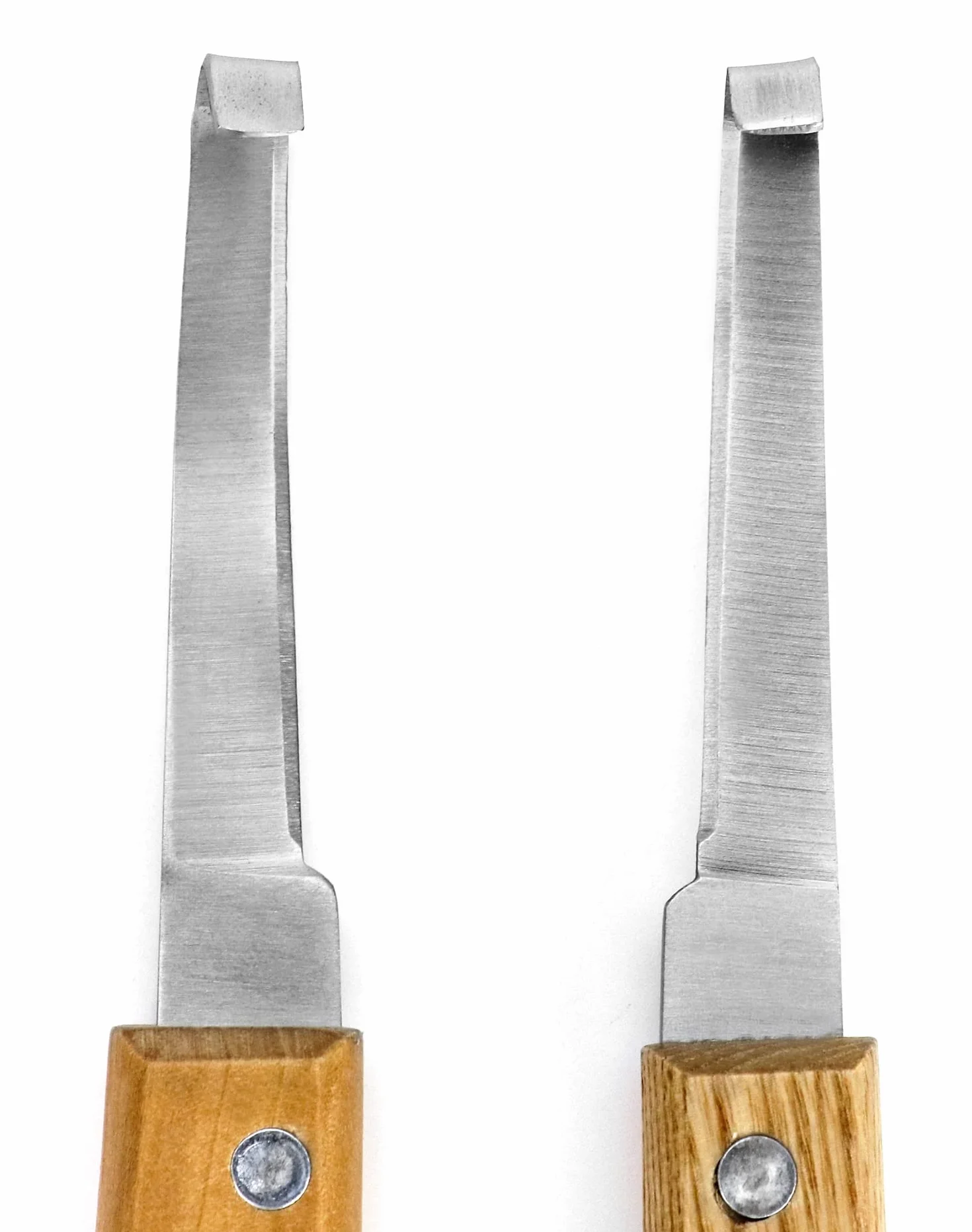 QWORK® 2 Pezzi coltelli per zoccoli, 21.5 cm raschietto per zoccoli destrimani e mancini, coltello per zoccoli con impugnatura ergonomica, per bovini, ovini, cavalli