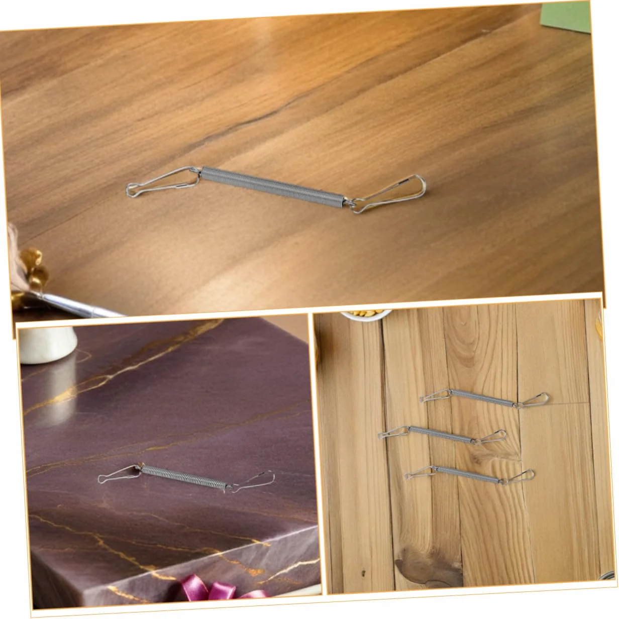 ORFOFE 50 Pezzi Clip a molla in acciaio per supporto bevitore appeso gabbia piccoli animali coniglio criceto holder fissaggio bottiglia acqua