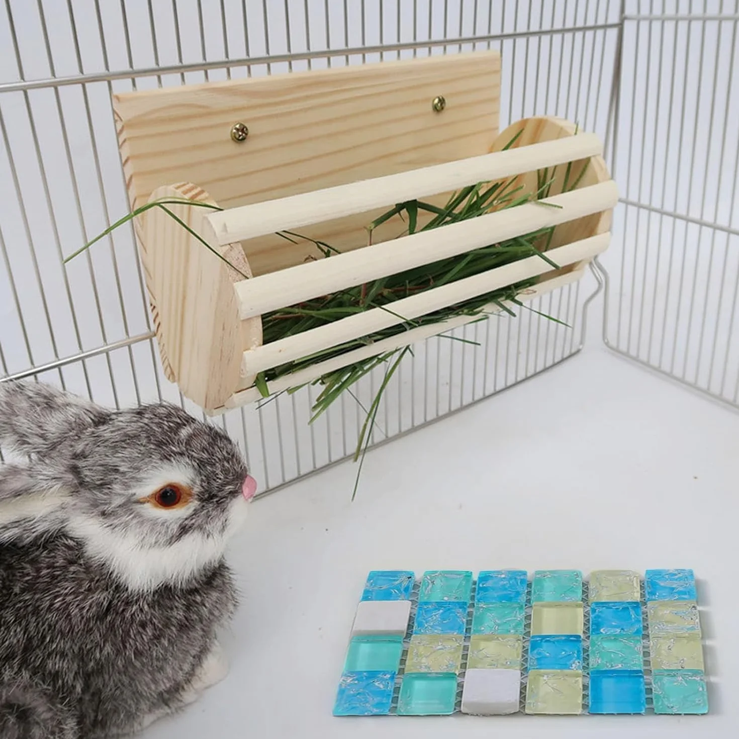 Tappetino Raffreddamento Criceto, Letto di Ghiaccio per Criceti, Tappetino Raffreddamento per Animali Piccoli, 2 Pezzi(Blu & Rosso)