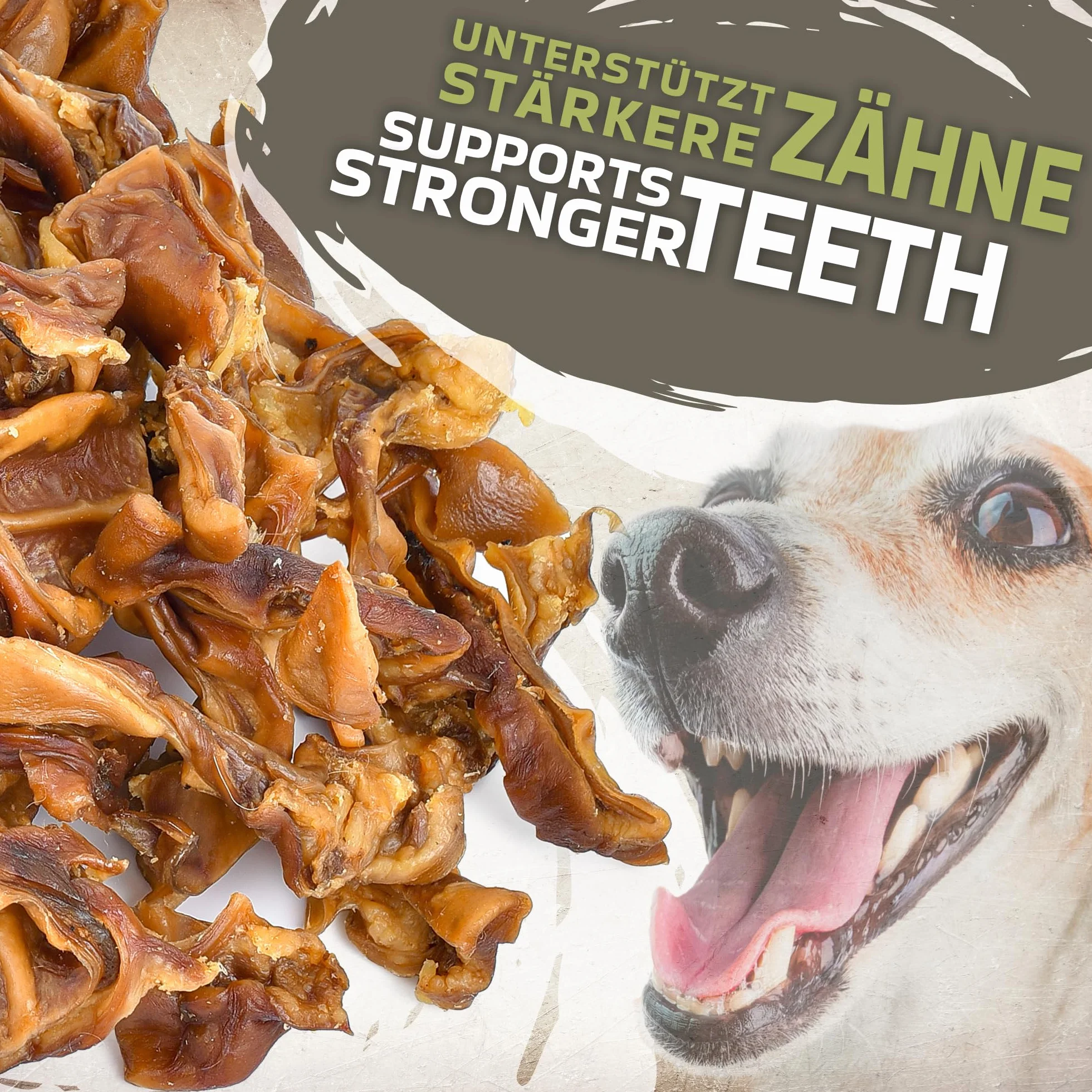 Strisce di carne di maiale per cani 1 kg (55-65 pezzi) | Snack naturale al 100% | Taglia mista 5-10 cm | Senza cereali né additivi