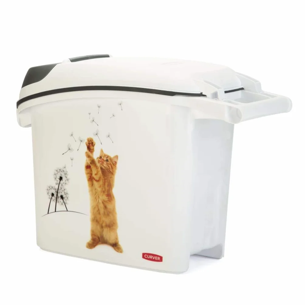 Curver Contenitore per Alimenti da 6 kg per Gatto, 15 L, Bianco, 23 x 50 x 36 cm