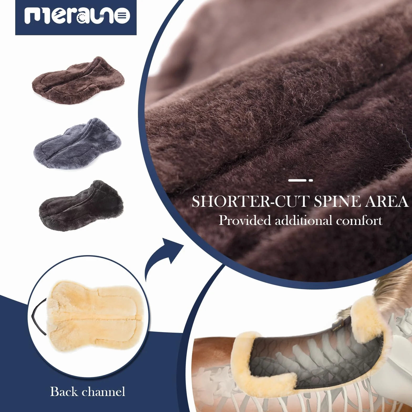 Pelle di agnello, correzione Pad in cotone trapuntato, 4 tasche con inserti in memory foam (pelliccia d'agnello naturale + cotone trapuntato)