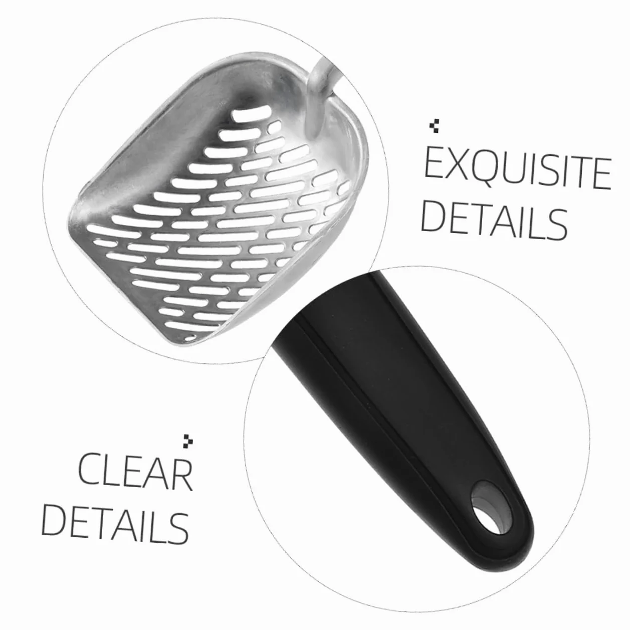 Gatuida 2 Lettiera in con Ergonomico Antiscivolo Fori Larghi per Setaccio Strumento Resistente per Pulizia e Duratura