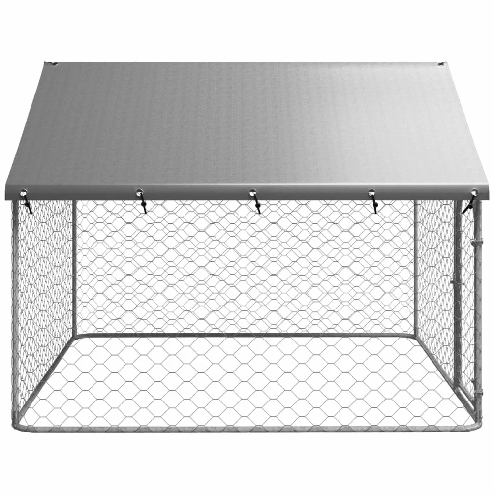 Willood Gabbia per Cani da Esterno con Tetto 200x200x150 cm