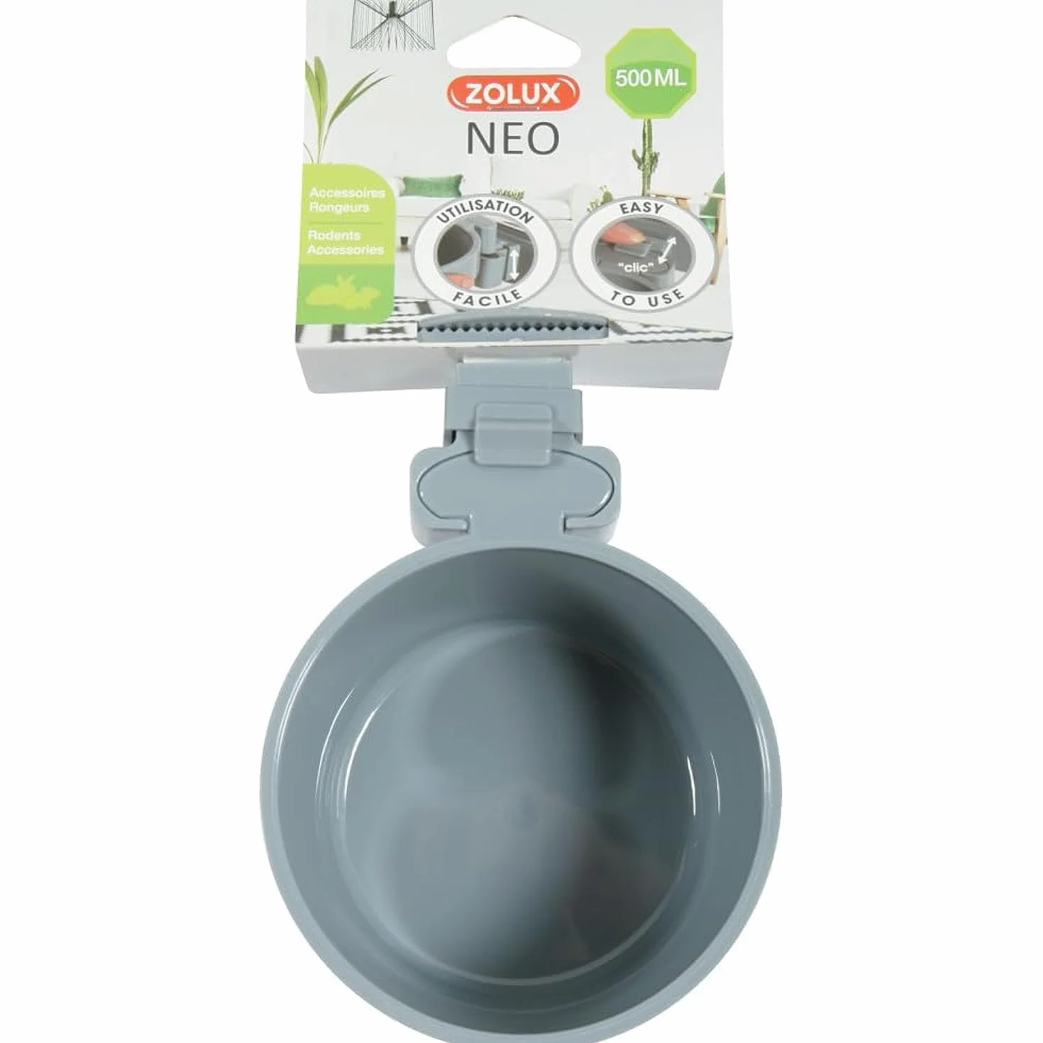 Zolux MANGEOERE PLASTICA NEO 500ML GRIGIO