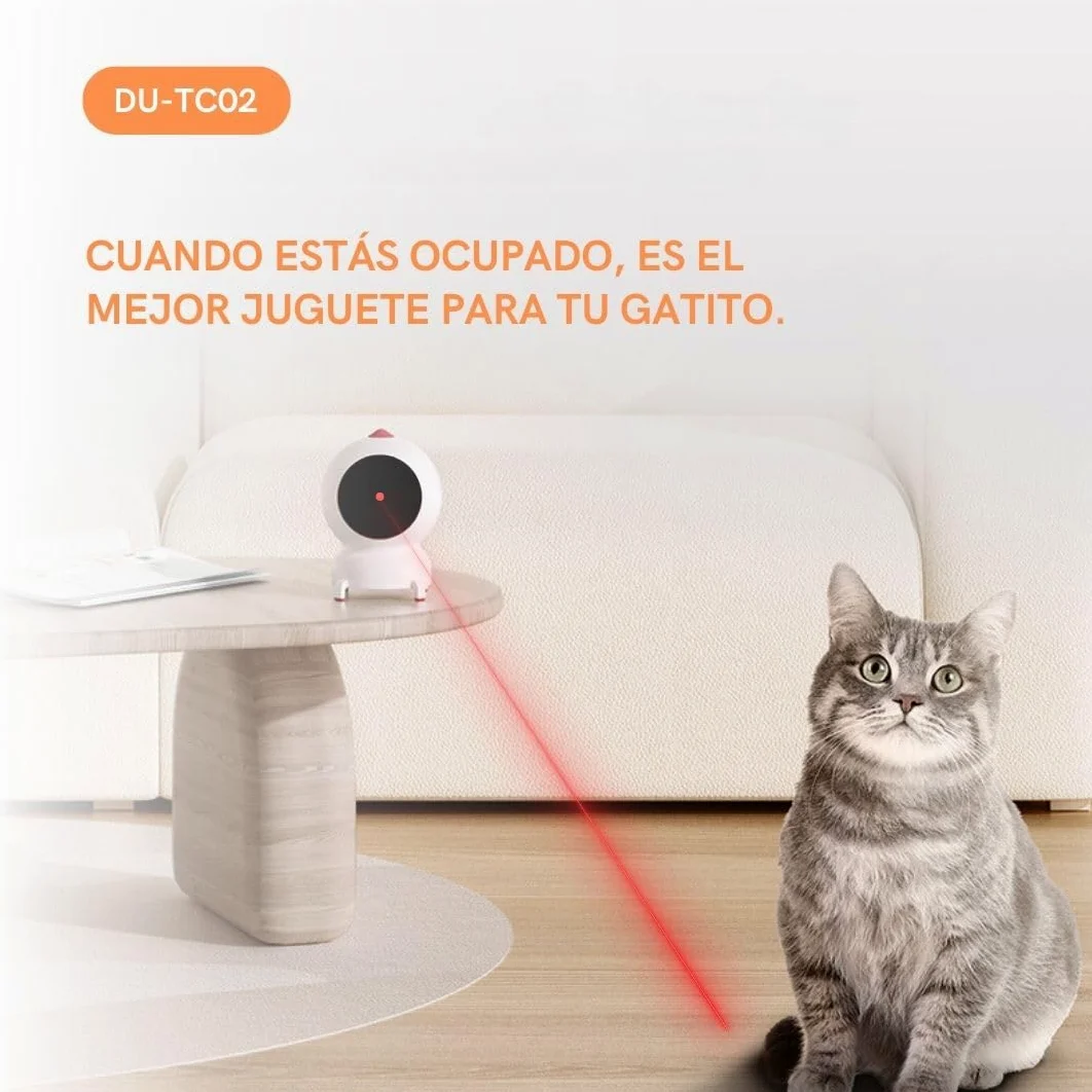 Belson DU-TC02 Giocattolo interattivo per gatti | Laser a infrarossi con controllo manuale | Collegato al tuo smartphone tramite app | Modalità di gioco automatico