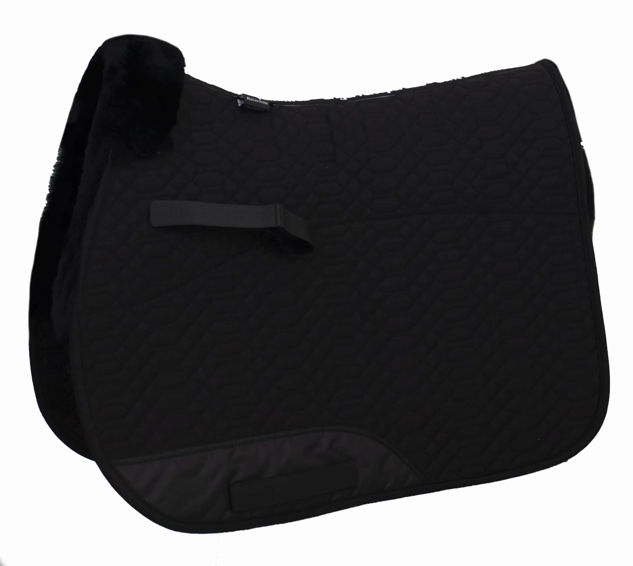 Engel Germany gualdrappa Pelle di Agnello cottone Nero Pelliccia Nero (Schabra 1) dai Colori Vivaci: da Abbinare a 12 Colori di Pelliccia di Agnello! versatilità/Salto (VSS)