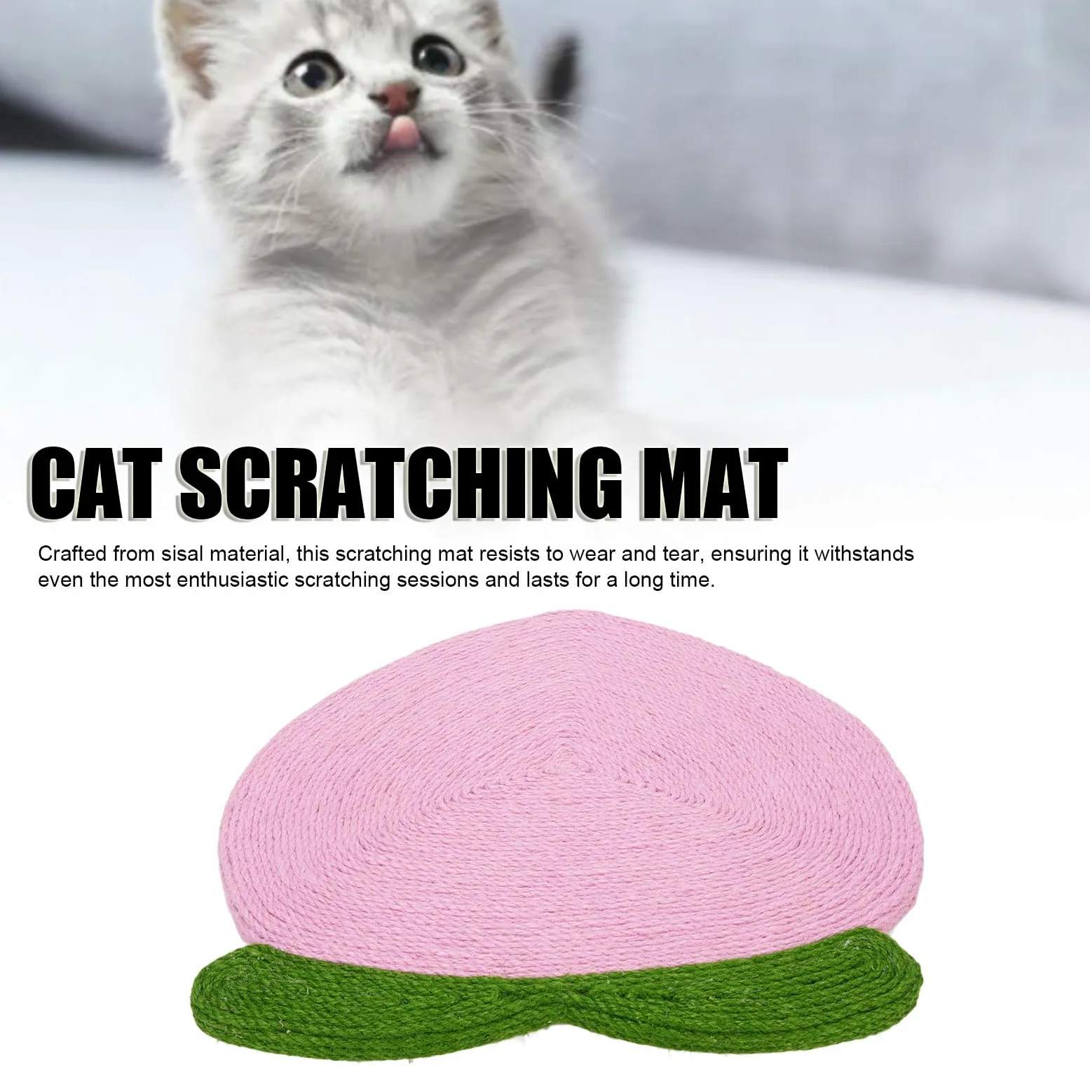 Tappetino Tiragraffi per Gatti con Adorabile Design Pesca per la Protezione dei Mobili Salvaspazio per Gattini - Materiale Sisal Resistente, 1 Unità