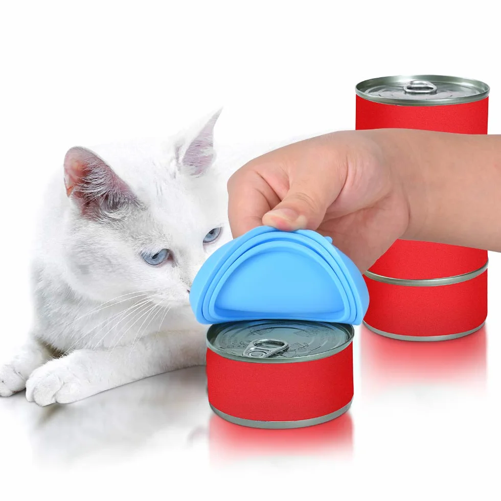 Queta Confezione da 6 coperchi per alimenti per animali. Coperchio in silicone, tappo elastico in scatola per lattine.