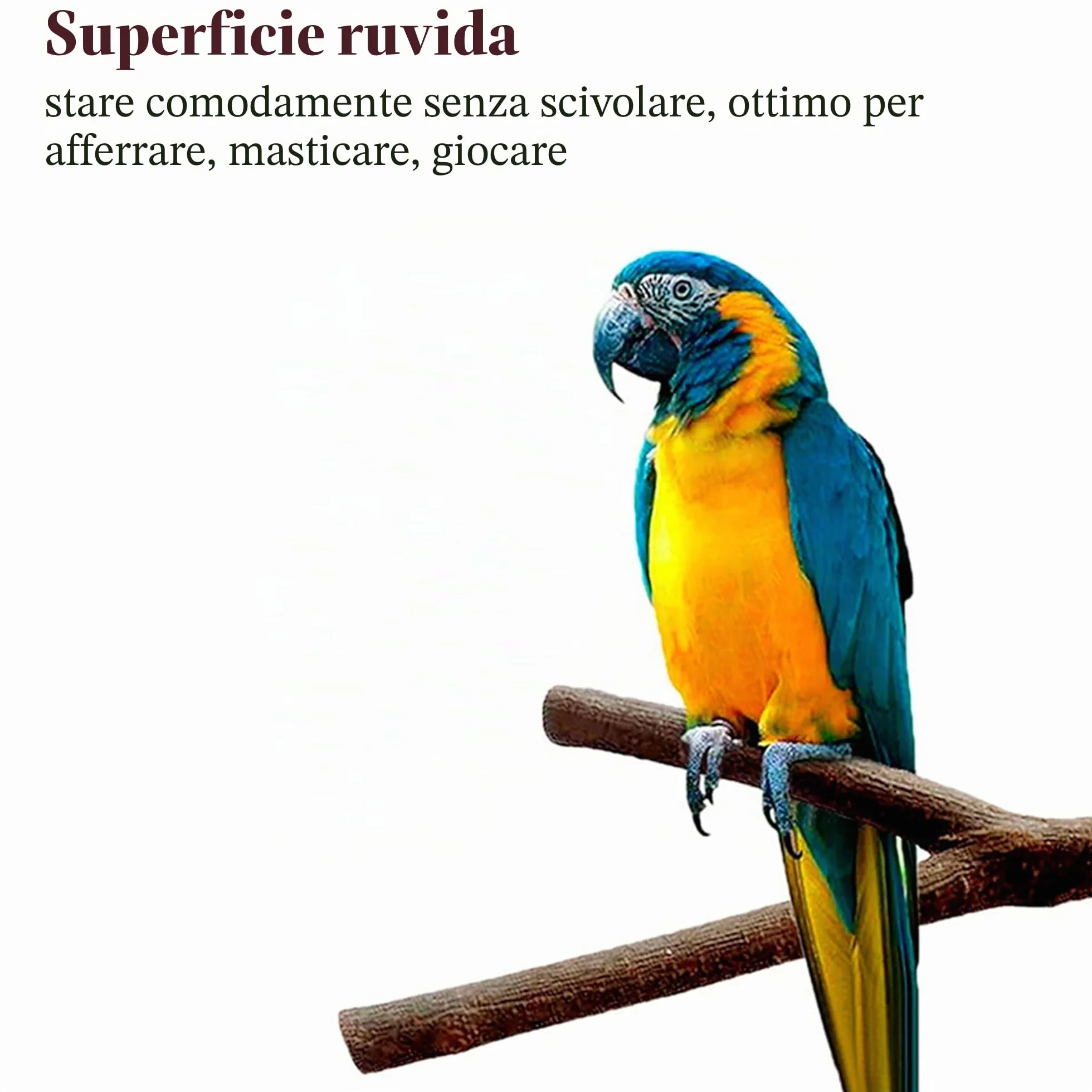4 Pz Posatoi per Uccelli, Posatoi in Legno, Ramo D'uva Naturale Giocattolo per Pappagalli per Uccelli, Trespolo Posatoio Supporti per Uccelli in Legno Naturale per Piccolo Medi Pappagalli