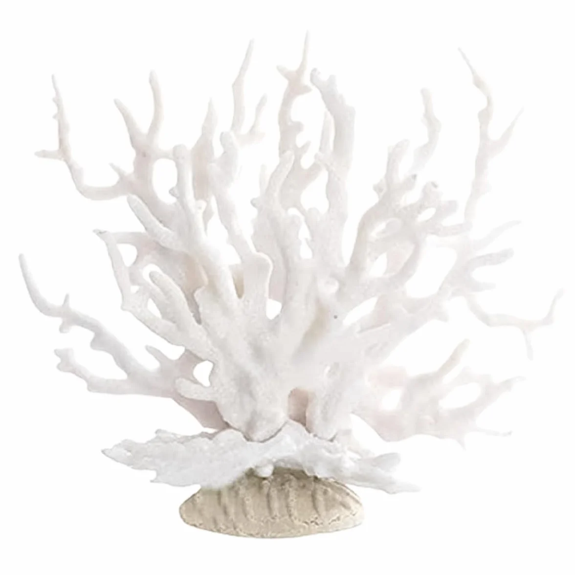 Corallo Marino Artificiale in Resina Bianco Decorazione per Acquario Barriera Corallina