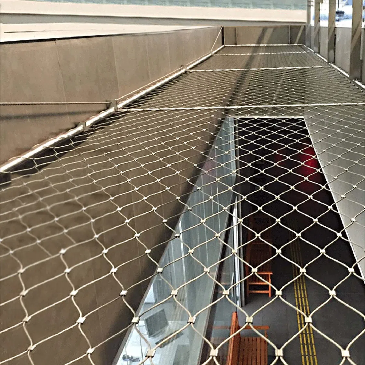 Rete metallica in acciaio inossidabile per piante rampicanti Rete di protezione per balcone personalizzabile (colore: argento Dimensioni: 1x12m) - Forte barriera di sicurezza