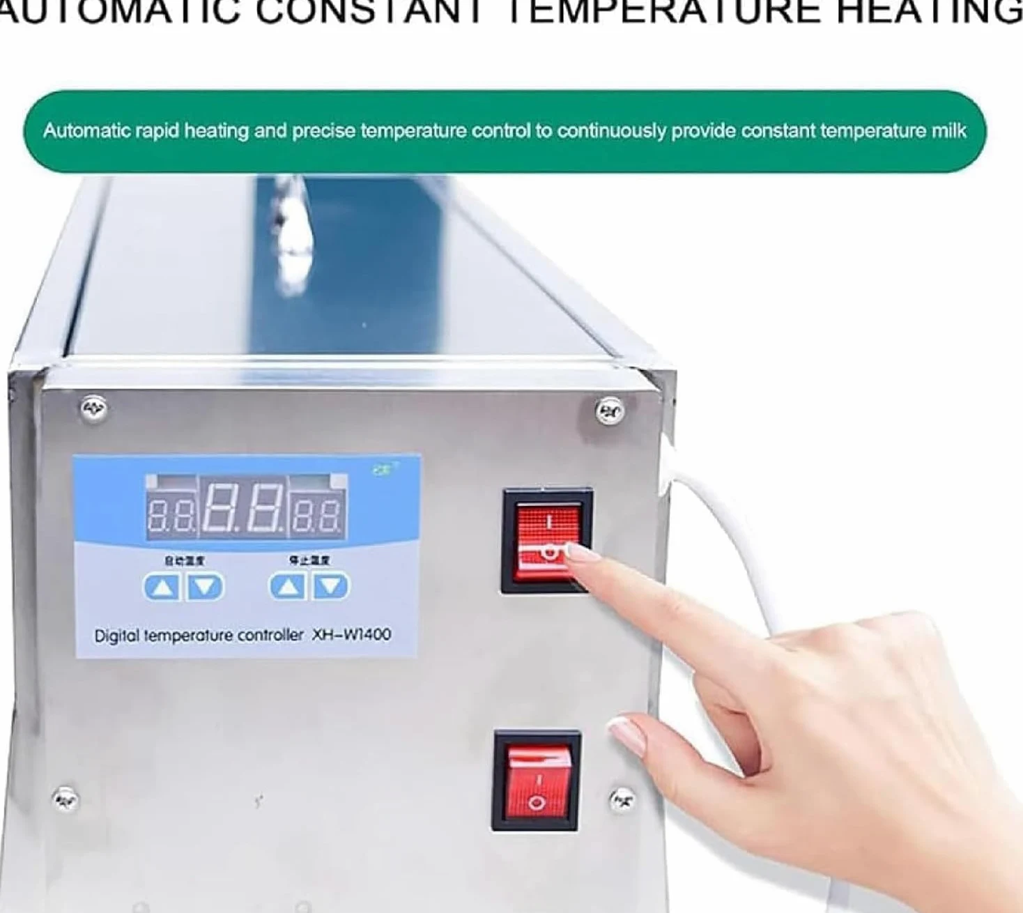 Biberon automatico a temperatura costante, capezzoli in silicone, per un'alimentazione efficiente in fattorie e pascoli