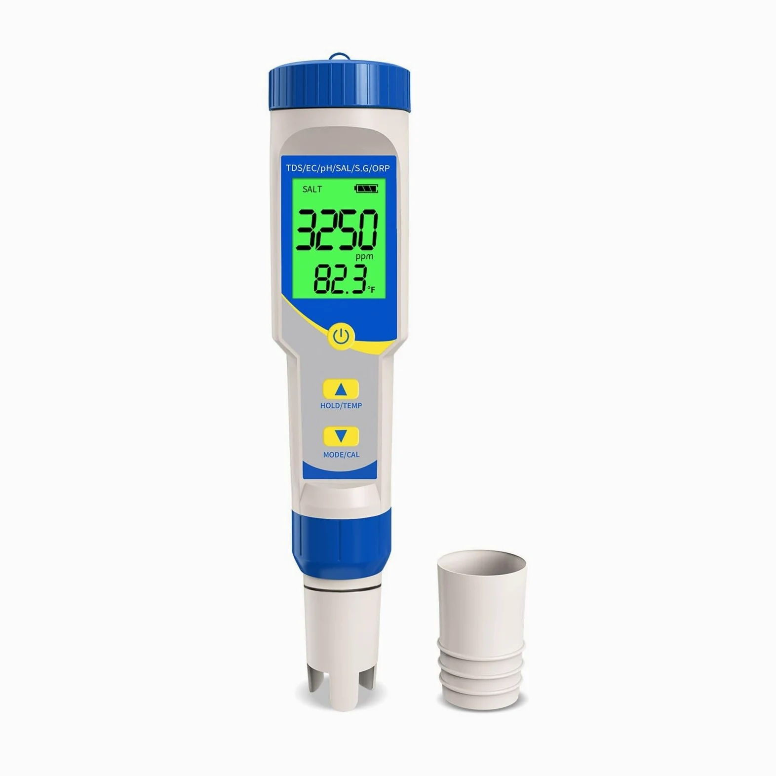 Tester TDS, Misuratore di PH 7 in 1 con risoluzione 0,01, Alta precisione, TDS, EC, ORP, PPM, salimetro for Piscina
