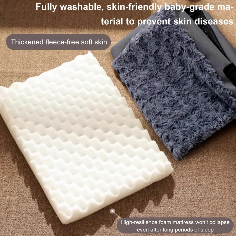 Cuccia per Cani Ortopedica, Materassino Cane con Copertura Sfoderabile E Lavabile, Cuscino Soffice Morbido Peloso Antiscivolo per Animali Domestici,S