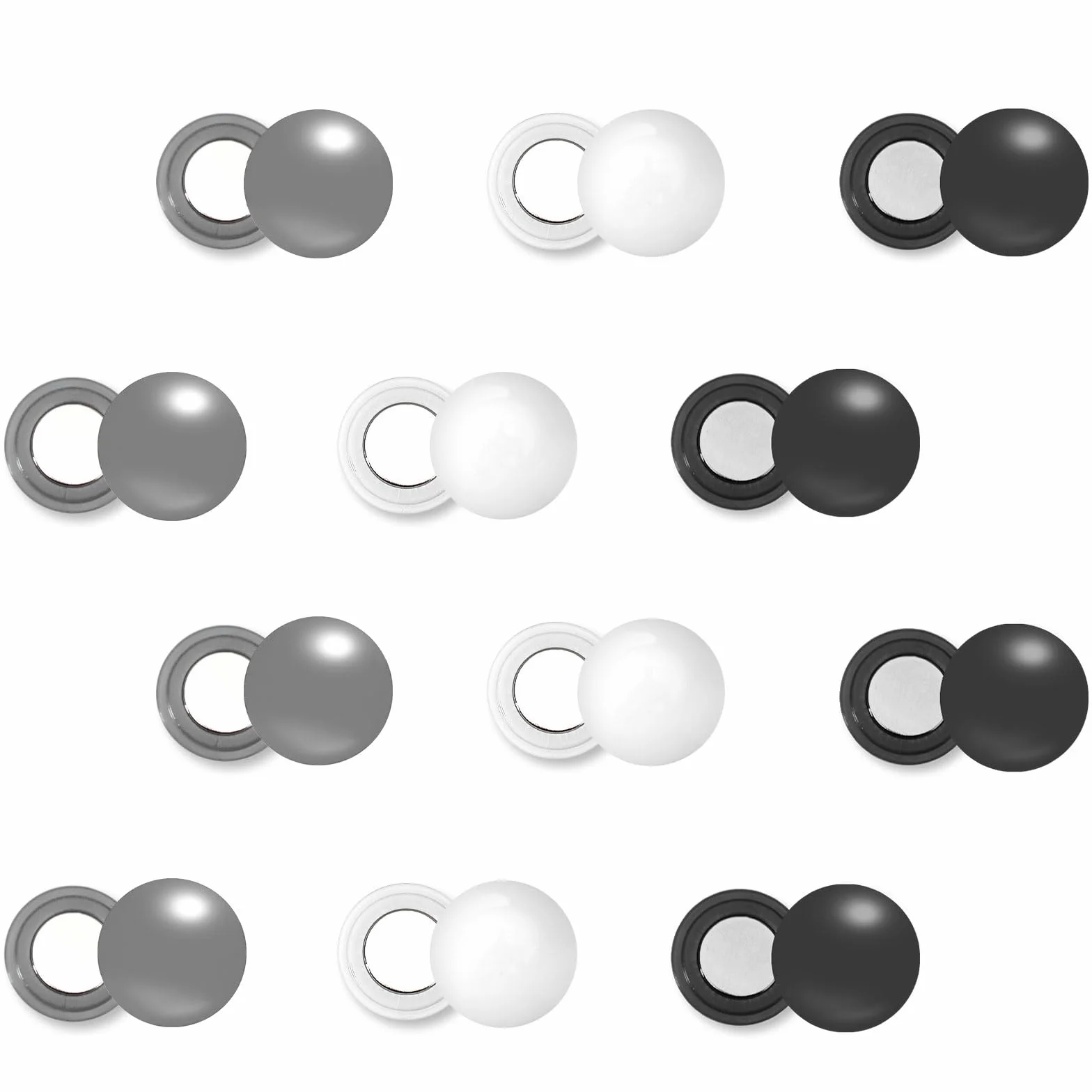 Tinoaly 12 Paia Clip Magnetiche Pettorali Porta Numero da Marathon Corsa Ciclismo Triathlon